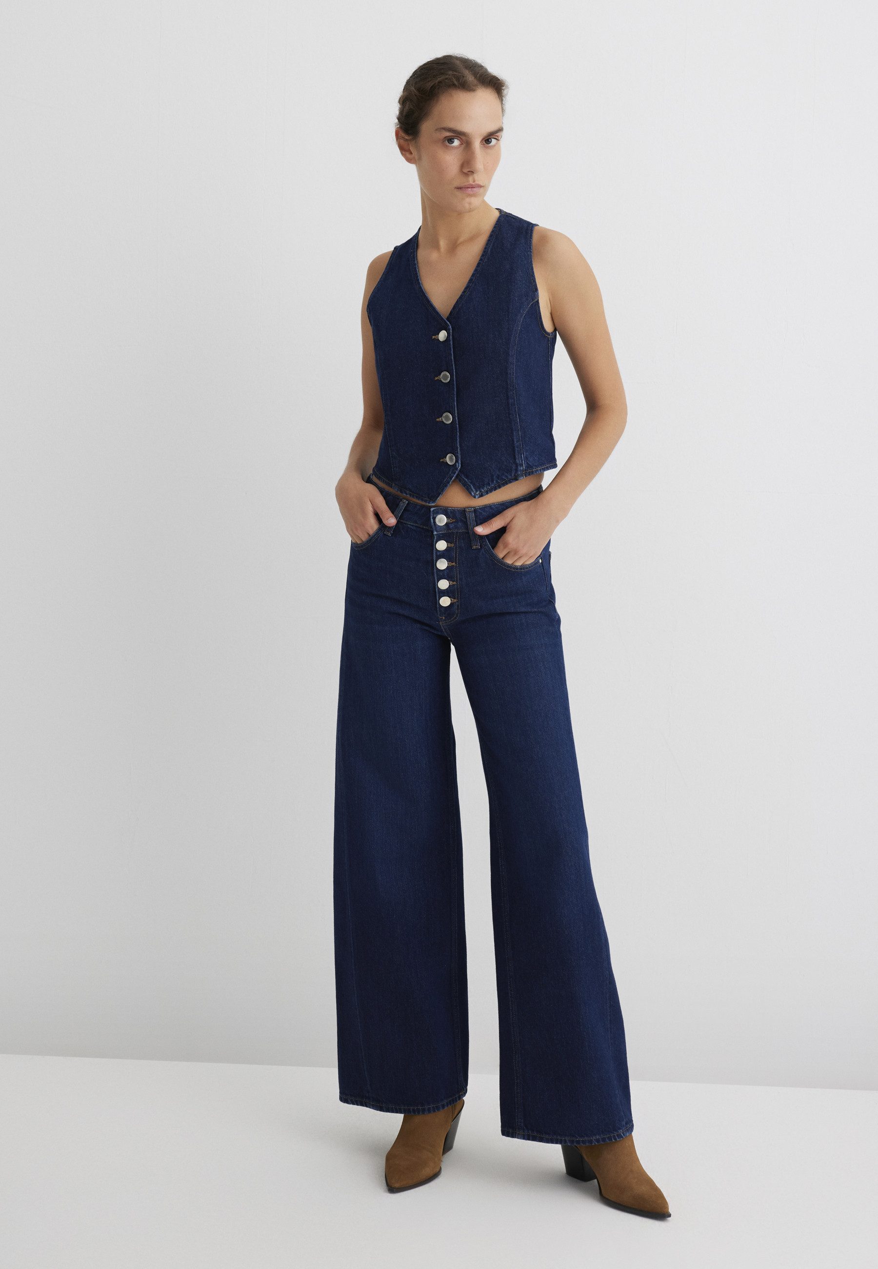 Mavi Weite Jeans SIENA BUTTON UP Wide Leg Jeans günstig online kaufen