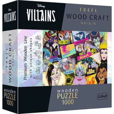 Trefl Puzzle 20167 Wood Craft Villains Wiedersehen Holzpuzzle, 1000 Puzzleteile, Made in Europe