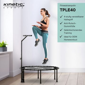 Kinetic Sports Fitnesstrampolin, Ø 101,6 cm, Ø 103 cm, 4-fach verstellbare Haltestange, Belastbar bis 120 kg
