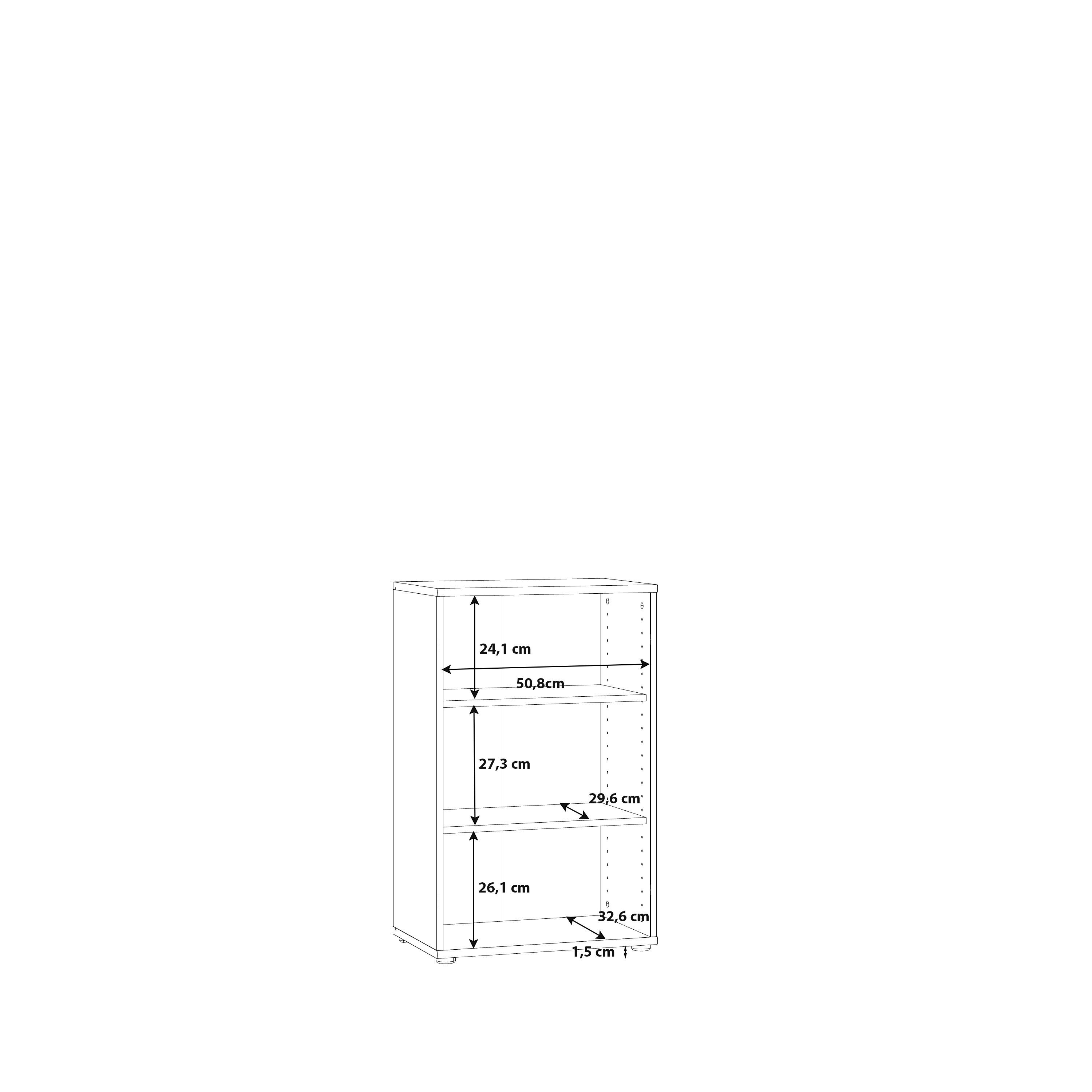 möbelando Regal Tembi, Modernes Regal 34,8 Weiß Höhe cm, Breite cm, Tiefe aus 2 54 cm mit in Spanplatte 85,5 Einlegeböden