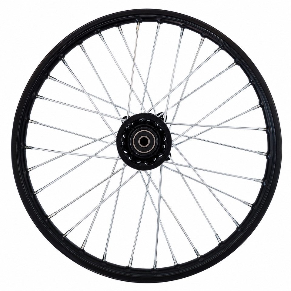 FunSport-Factory Ersatzrad Dirt Bike Felge 1,6 x 17 Zoll vorne 15mm Achse Stahlfelge 32 Speichen, Vorderradfelge, 15 mm Achse, Stahlfelge, 32 Speichen