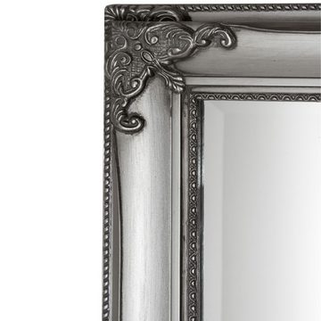 LebensWohnArt Wandspiegel Stilvoller Spiegel GRANDE 190x65cm antik-silber Barockstil Facette