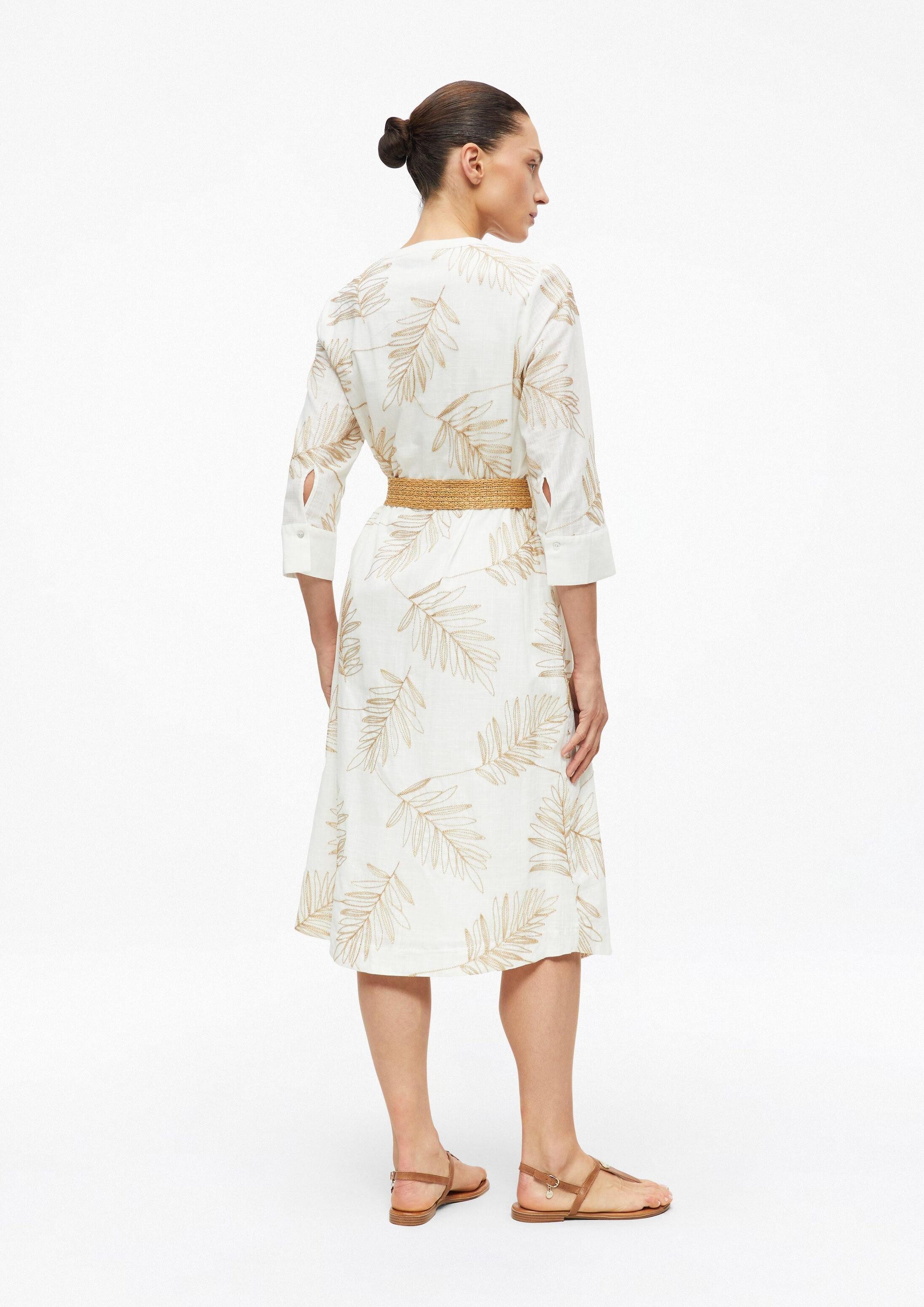s.Oliver Midikleid Kleid Leichtes Kleid mit Stickerei und Gürtel