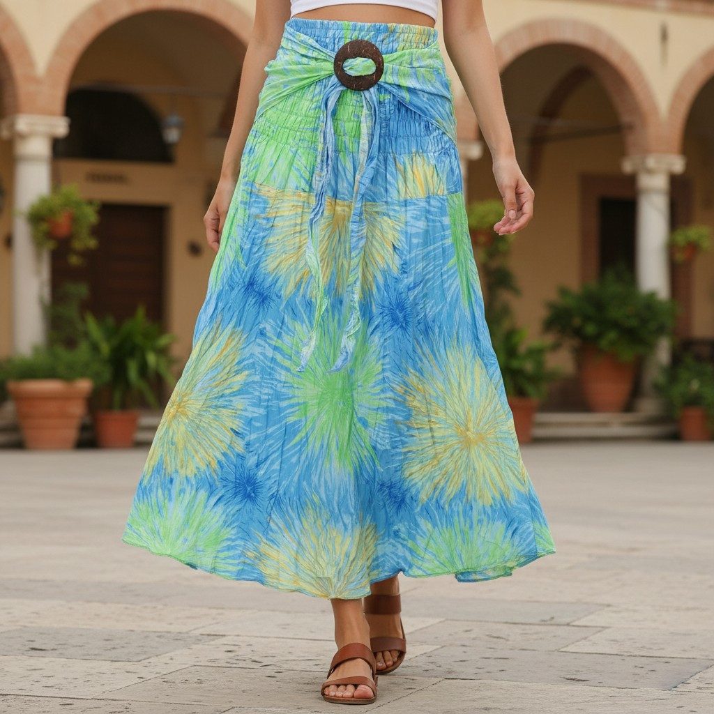 Guru-Shop Minirock Boho Sommerrock, Maxirock Hippie chic,.. alternative Bekleidung