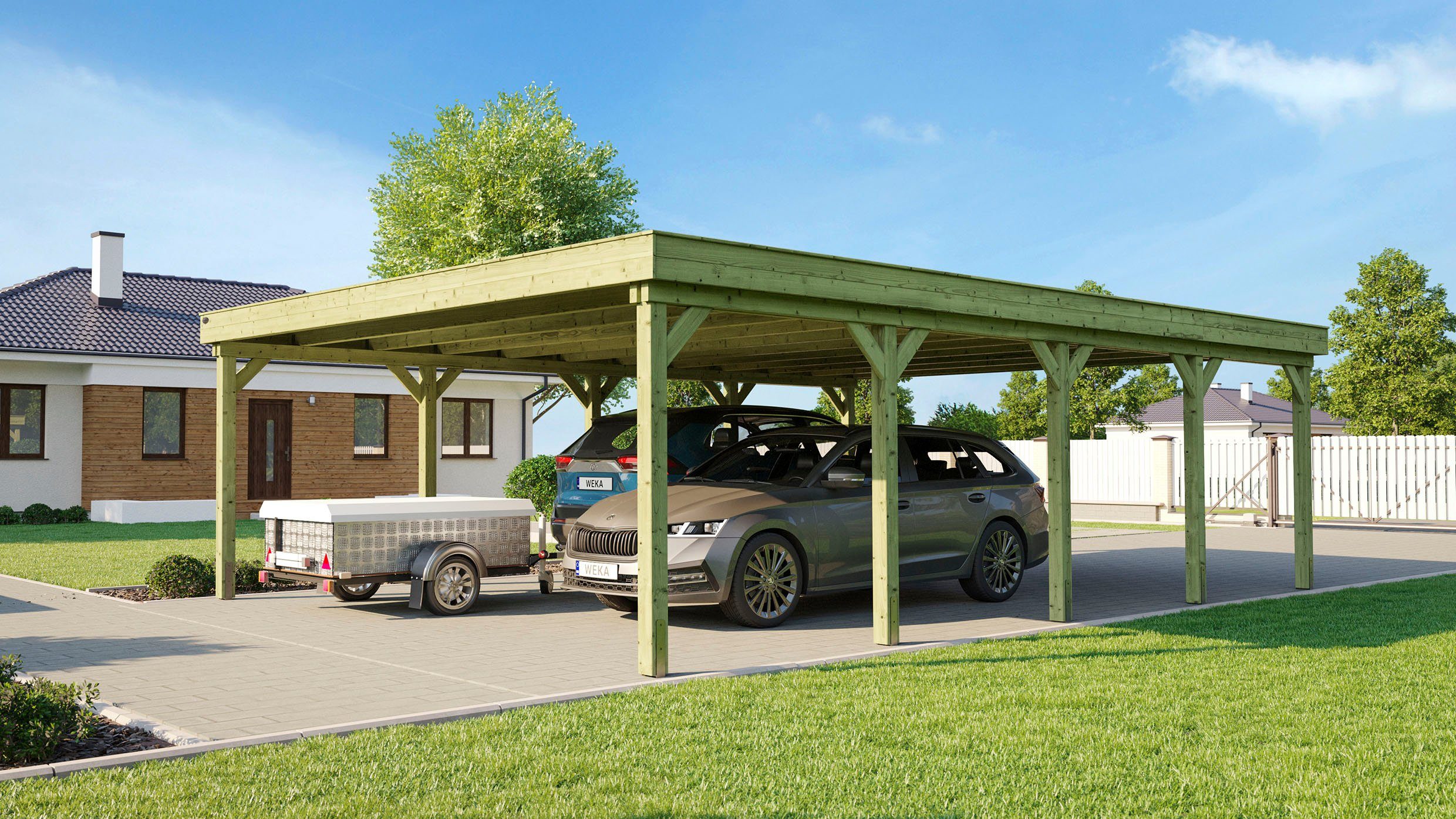 weka Doppelcarport 609 Gr. cm, BxT: Einfahrtshöhe cm 2, 214 600x812