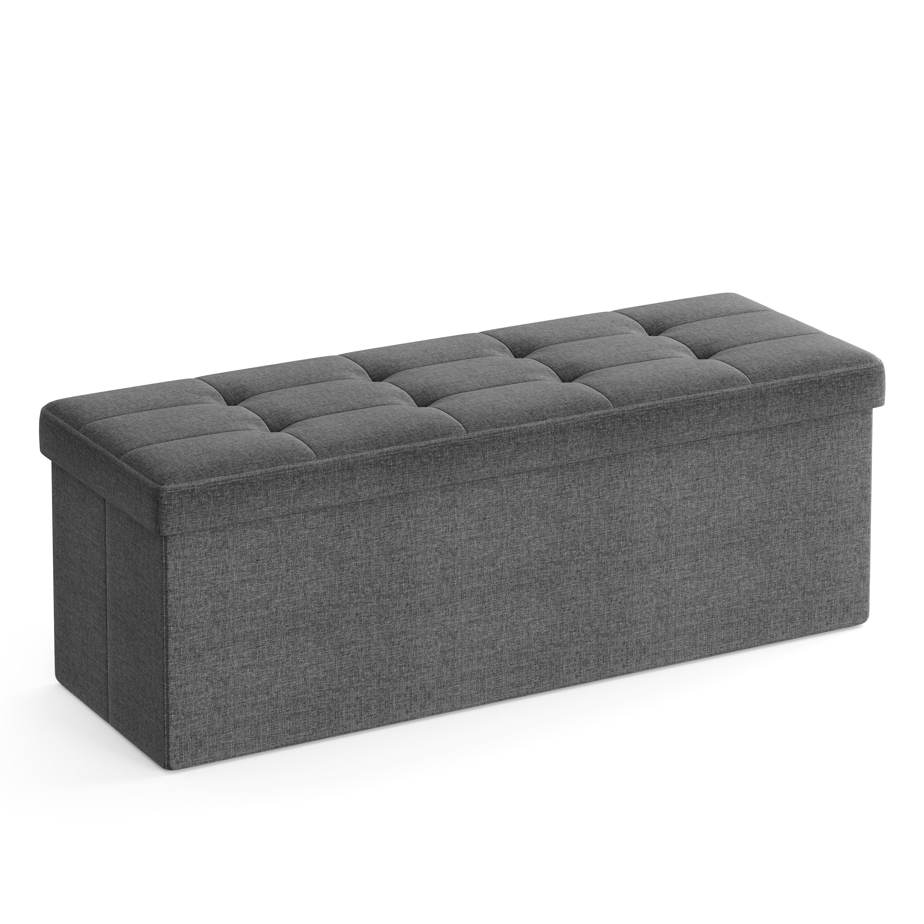 SONGMICS Sitzbank sitzhocker, 76/110cm mit Stauraum, klappbare Sitztruhe, F günstig online kaufen