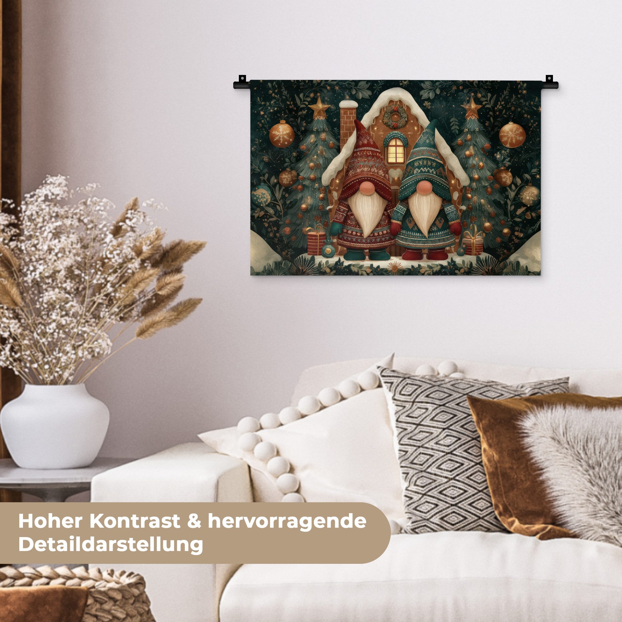 MuchoWow Wandteppich, Rechteckig, Höhe: 3 mm, Wandteppich für Wohnzimmer, Schlafzimmer, 60x40 cm