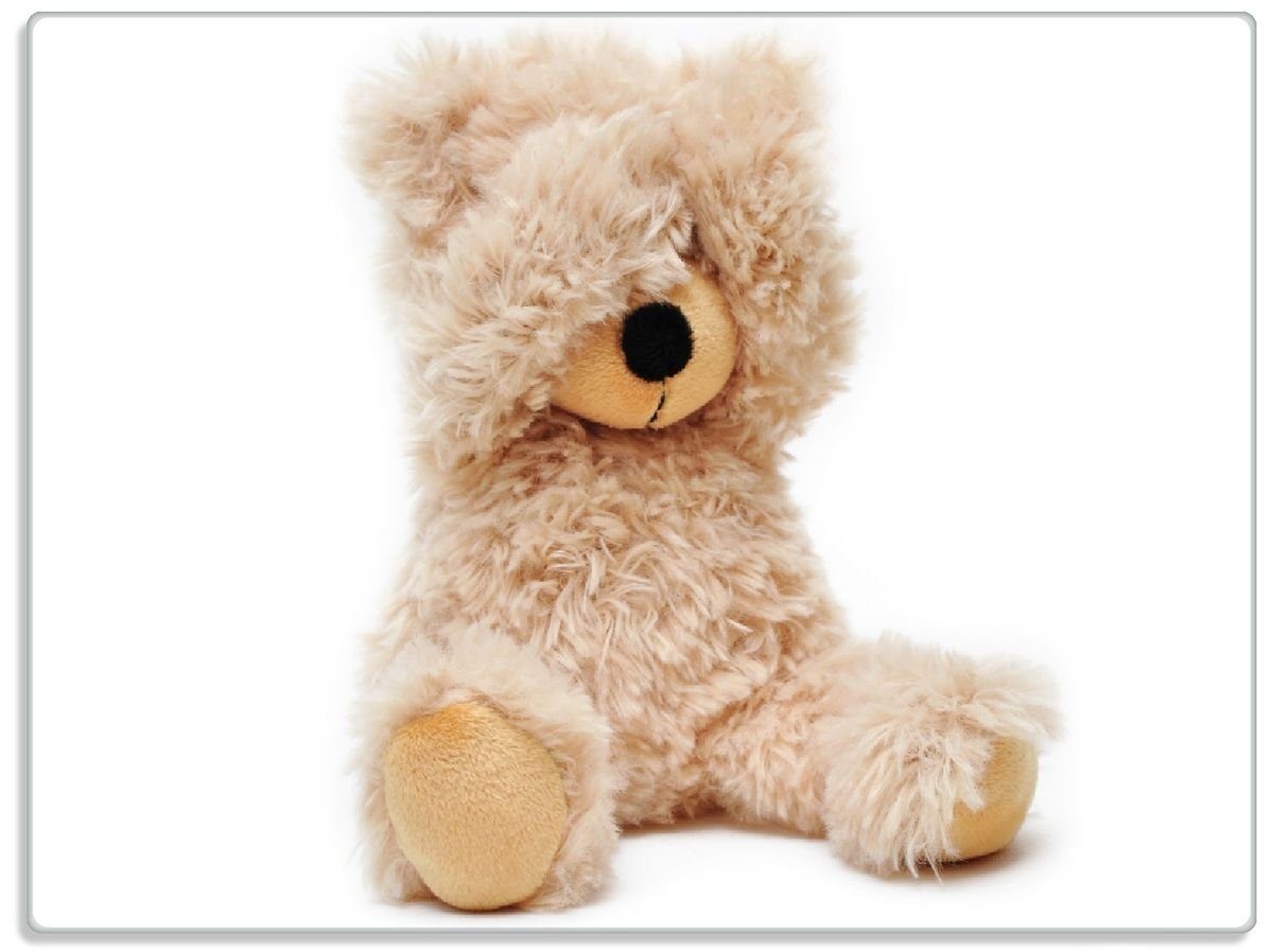 rutschfester Teddybär, Wallario Süßer 1-St), (inkl. Schneidebrett Gummifüße ESG-Sicherheitsglas, 4mm, 30x40cm