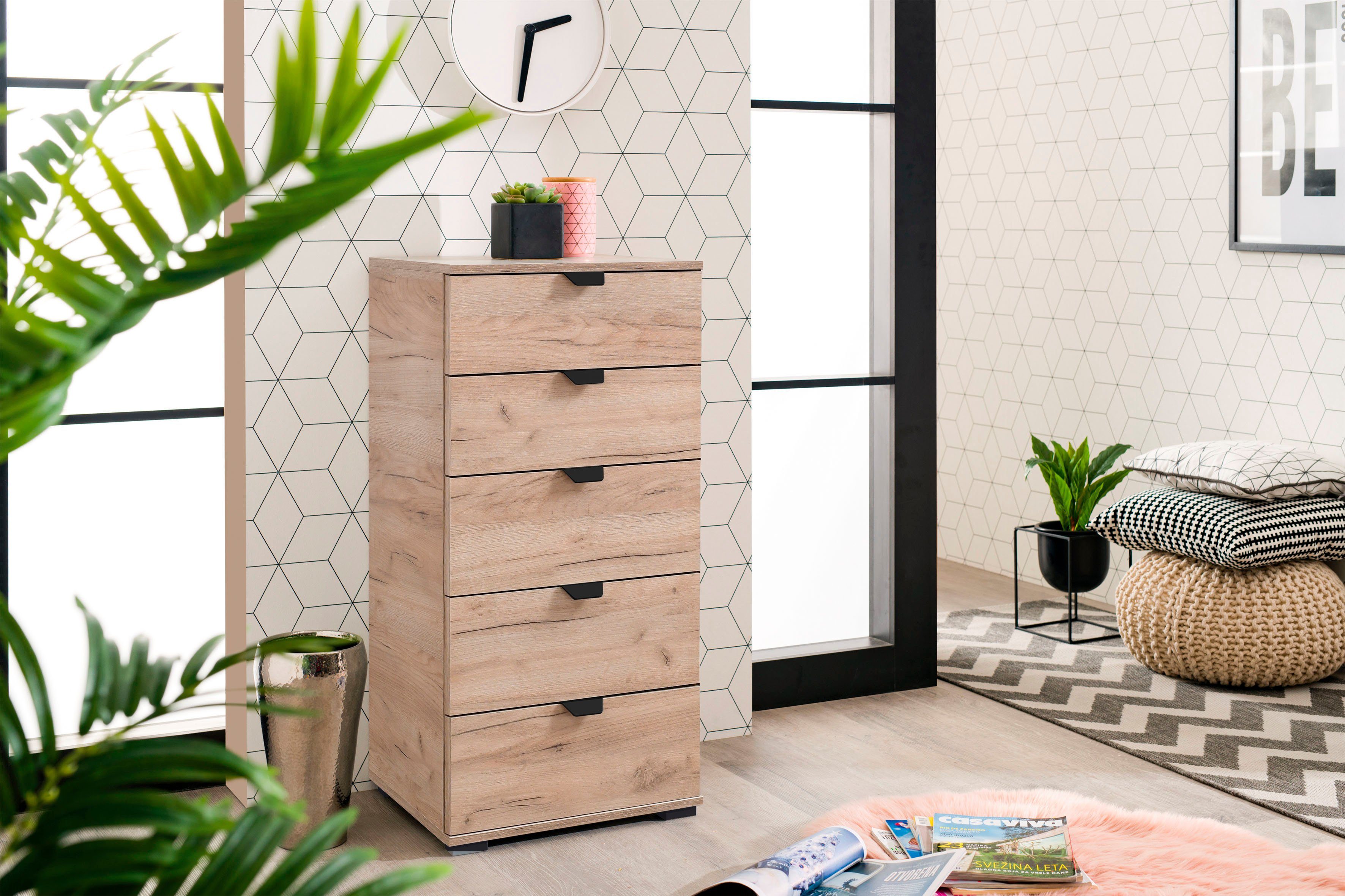 INOSIGN Kommode Duero Schubkastenkommode, mit 5 Schubkästen, Breite ca. 45 cm