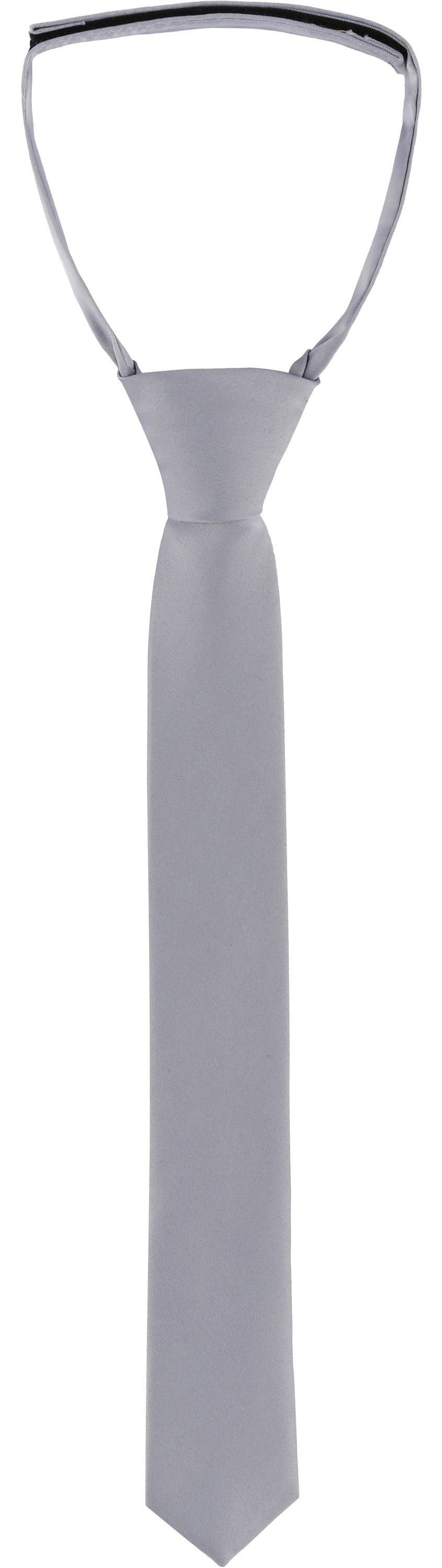 Ladeheid Krawatte Kinder Jungen Krawatte KJ (31cm x 4cm) (Set, 1-St) Silber