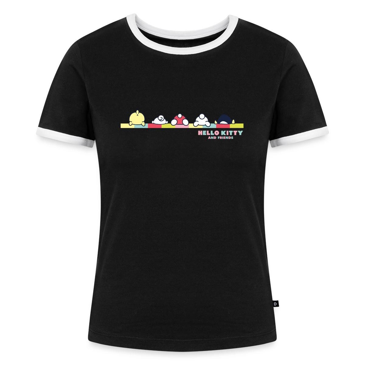 Spreadshirt T-Shirt Hello Kitty And Friends Pose Frauen Kontrast T-Shirt (1-tlg)