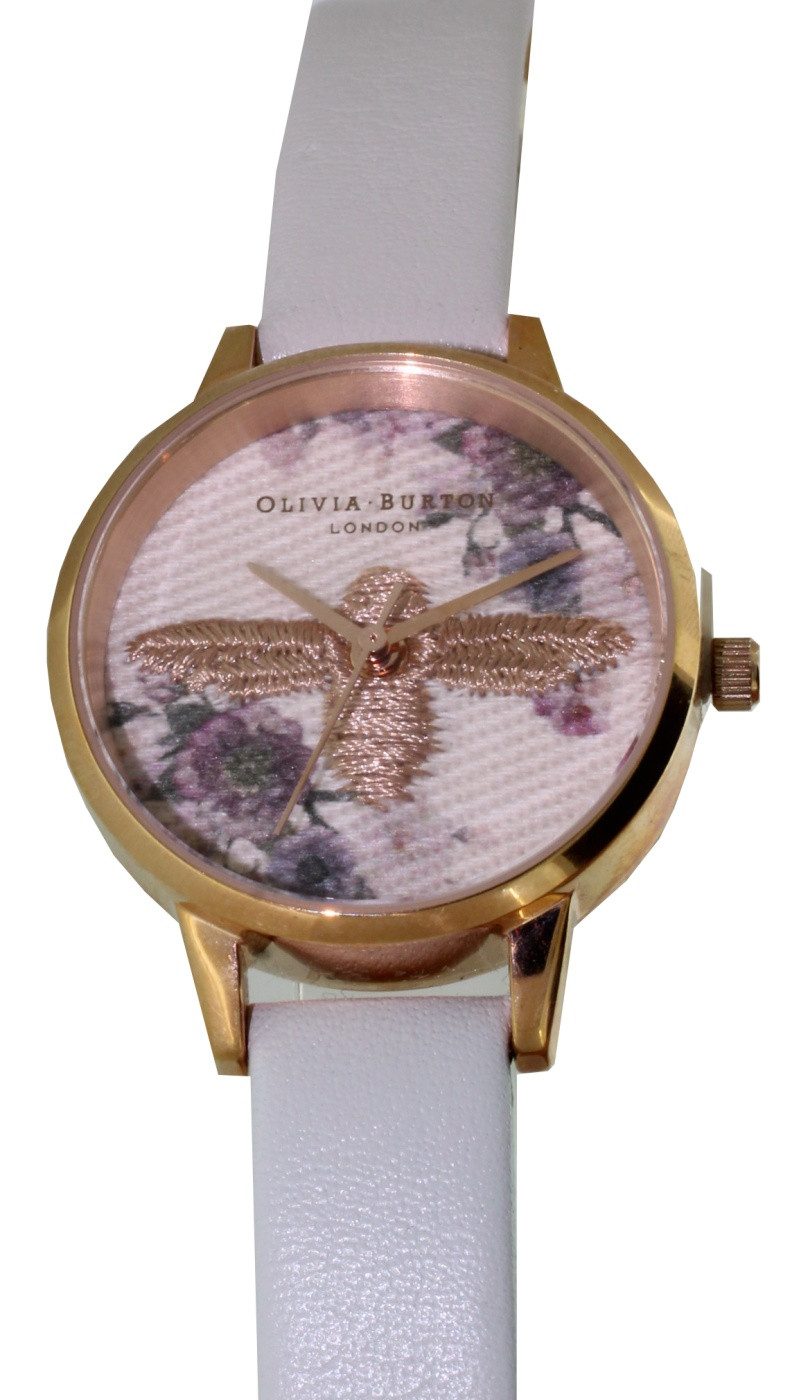 OLIVIA BURTON Quarzuhr OLIVIA BURTON Damen Quarz Uhr OB16EM06 3D Bee Embroidered Dial -