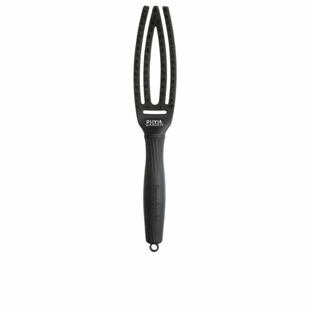 OLIVIA GARDEN Haarpflege-Set FINGERBÜRSTE AUS WILDLEDER UND NYLON VOLLSCHWARZ #S 1 u