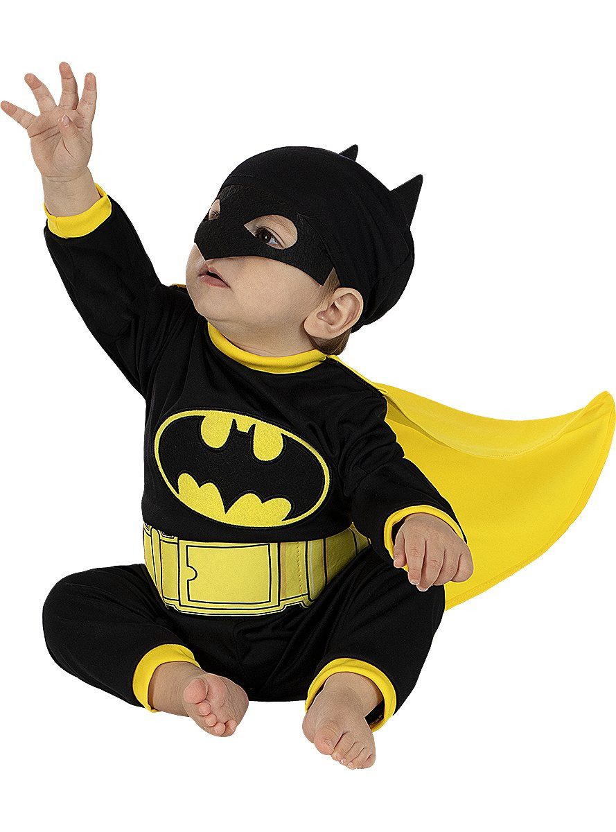 Funidelia Kostüm Batman Kostüm für Babys schwarz-gelb, Als Batman noch ein klein
