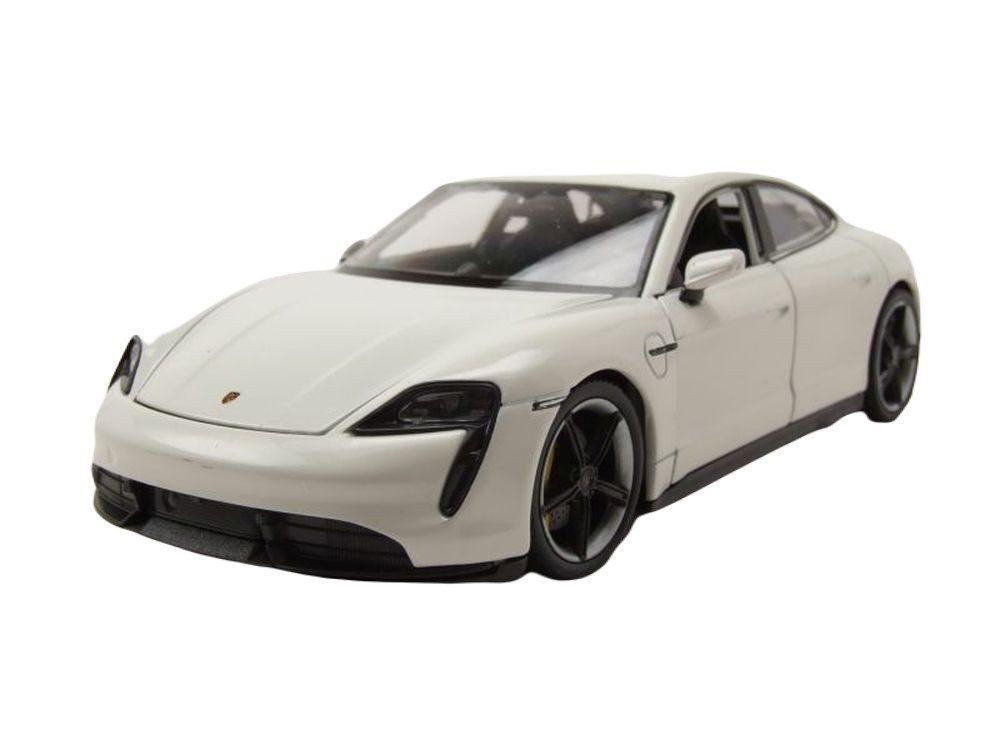 Welly Modellauto Porsche Taycan Turbo S weiß, Maßstab 1:24