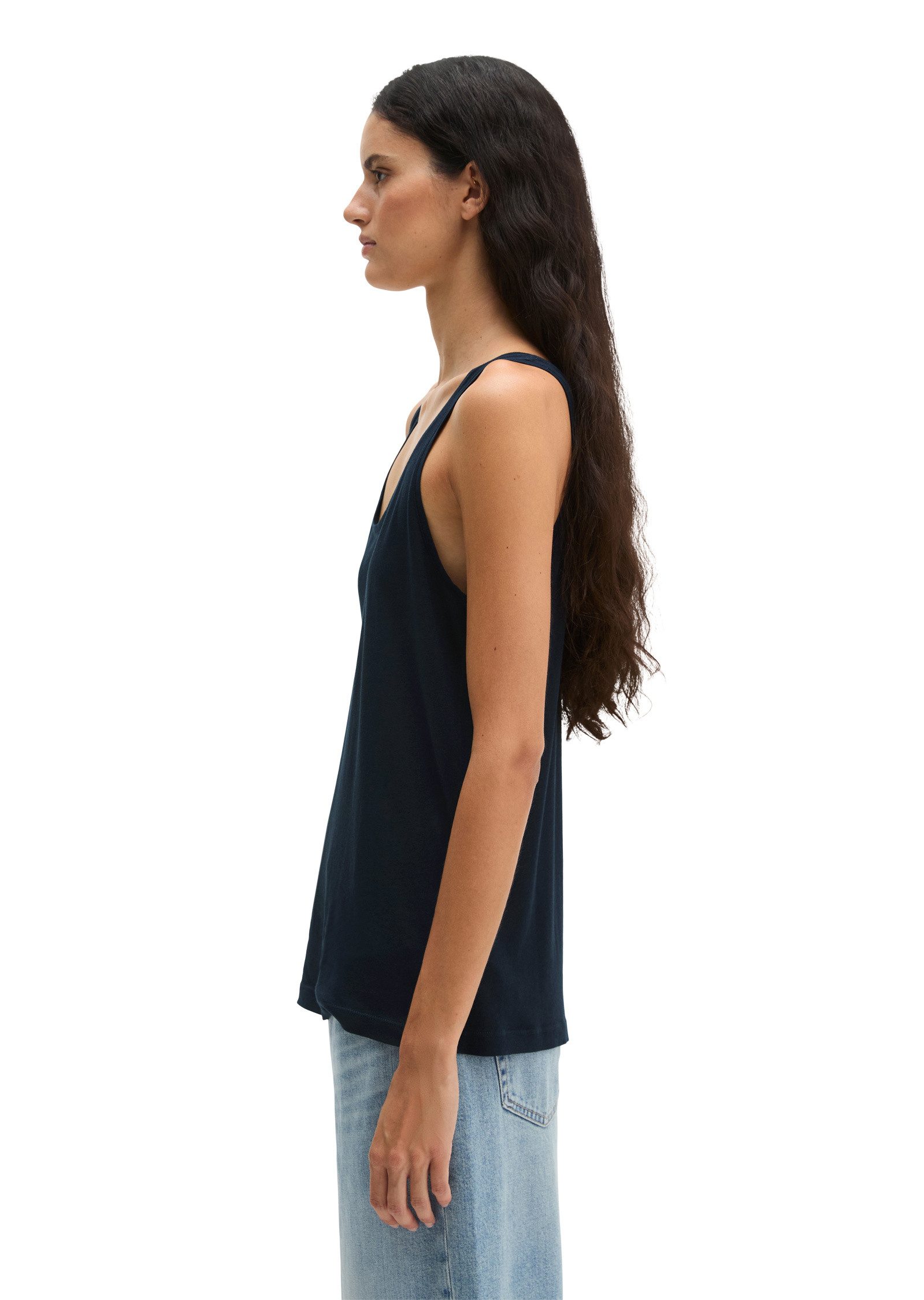 Marc O'Polo T-Shirt aus fließendem Viskose-Mix-Jersey