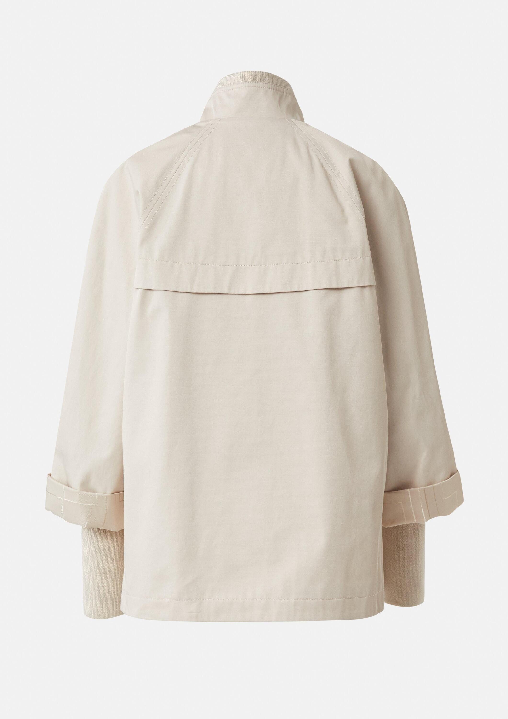 comma Funktionsjacke Outdoor-Jacke Cape-Jacke mit Stehkragen und Rippbündchen