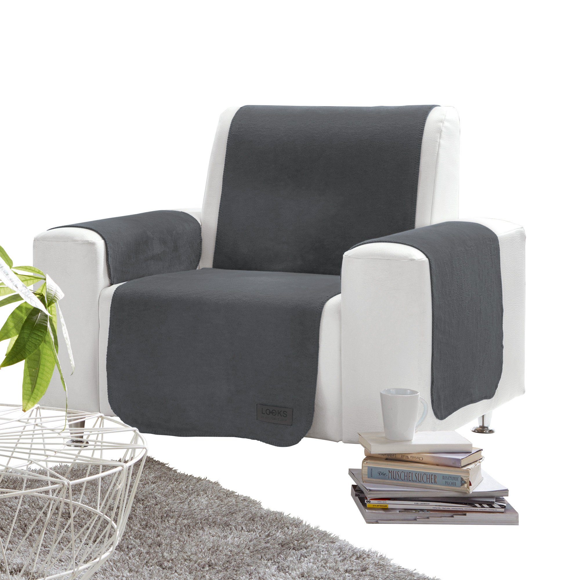 LOOKS by Wolfgang Joop Sesselschoner Sessel- und Sofaschoner, Baumwollmischung Uni