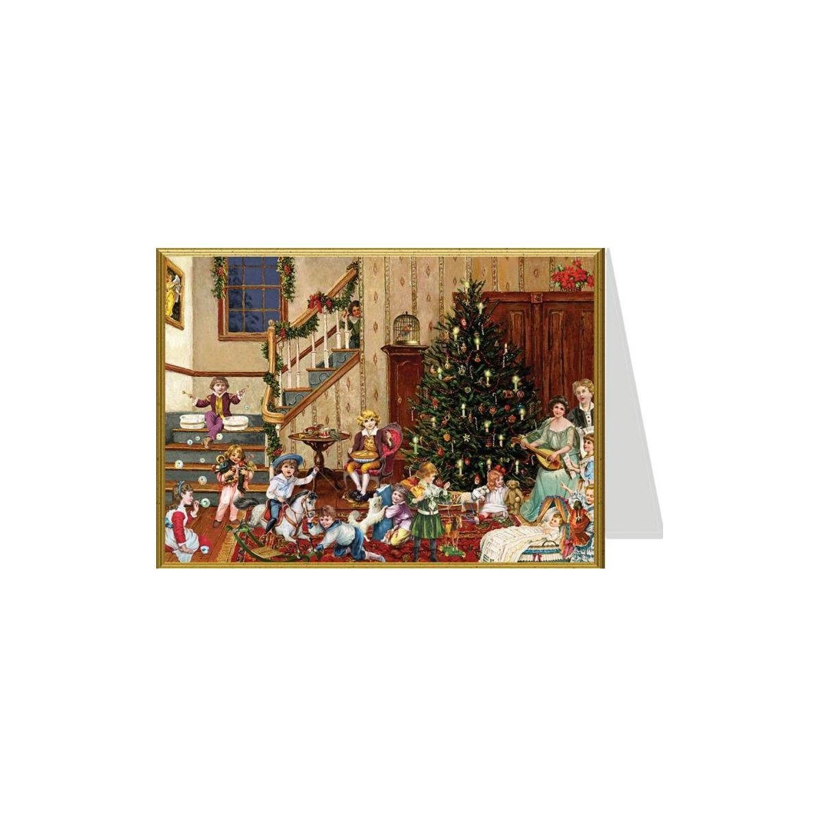 Richard Sellmer Verlag Grußkarte 99776 - Weihnachtskarte - Wohnzimmer