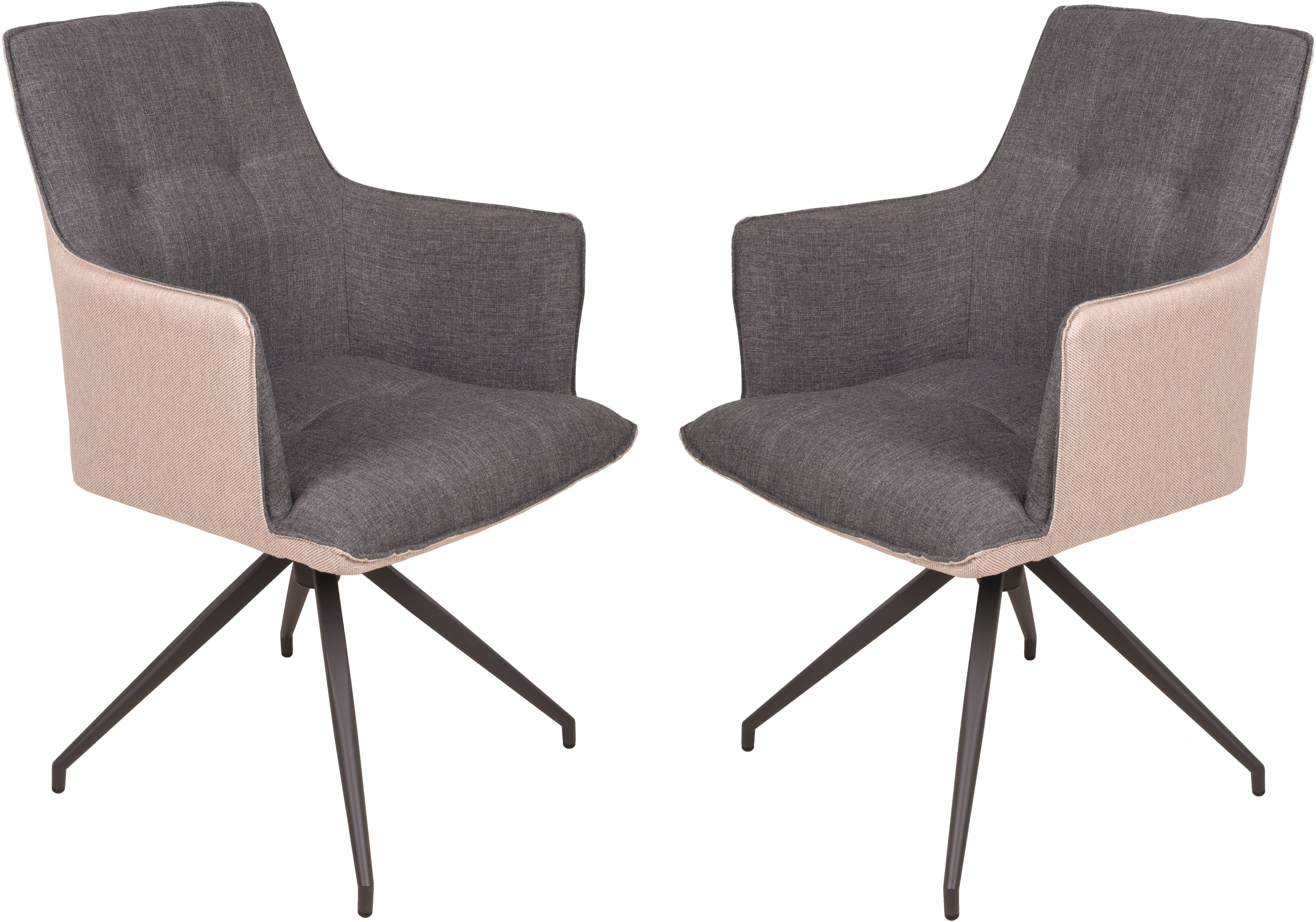 Garden Pleasure Drehstuhl ZEVIO (Set, 2 St), 180 ° grad drehbar