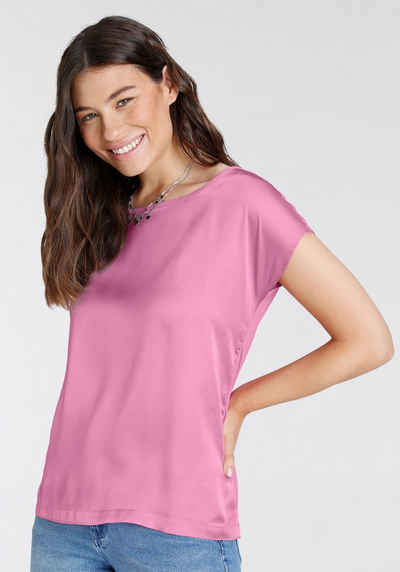 Laura Scott Shirtbluse aus Satin und Jersey