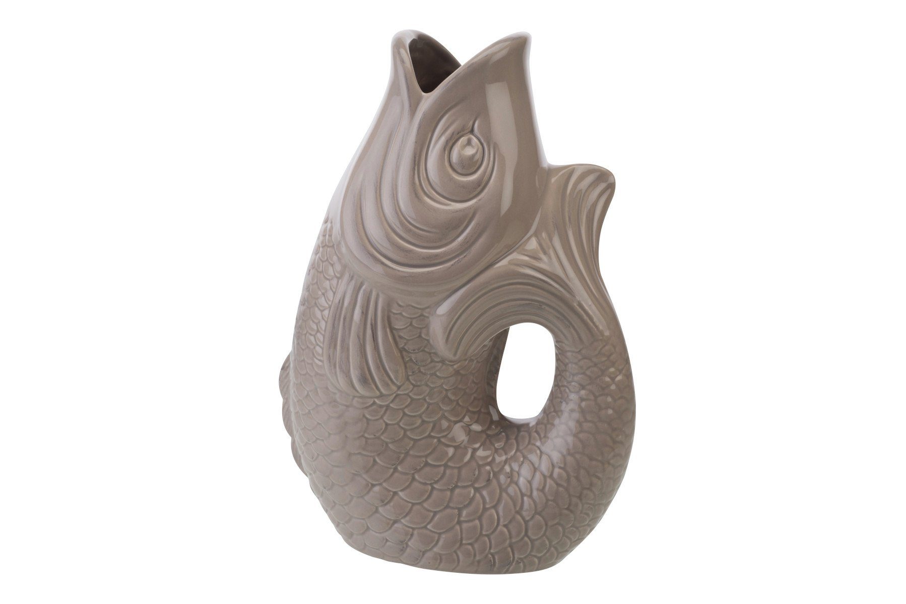 Dekovase Monsieur Carafon Vase / Karaffe Fisch L sandstone 2,7l