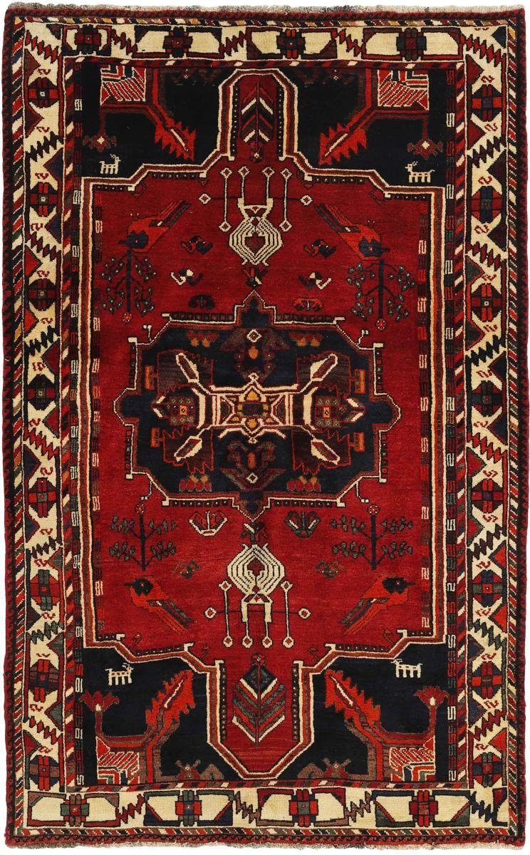 Orientteppich Shiraz 156x263 Handgeknüpfter Orientteppich / Perserteppich, Nain Trading, rechteckig, Höhe: 10 mm
