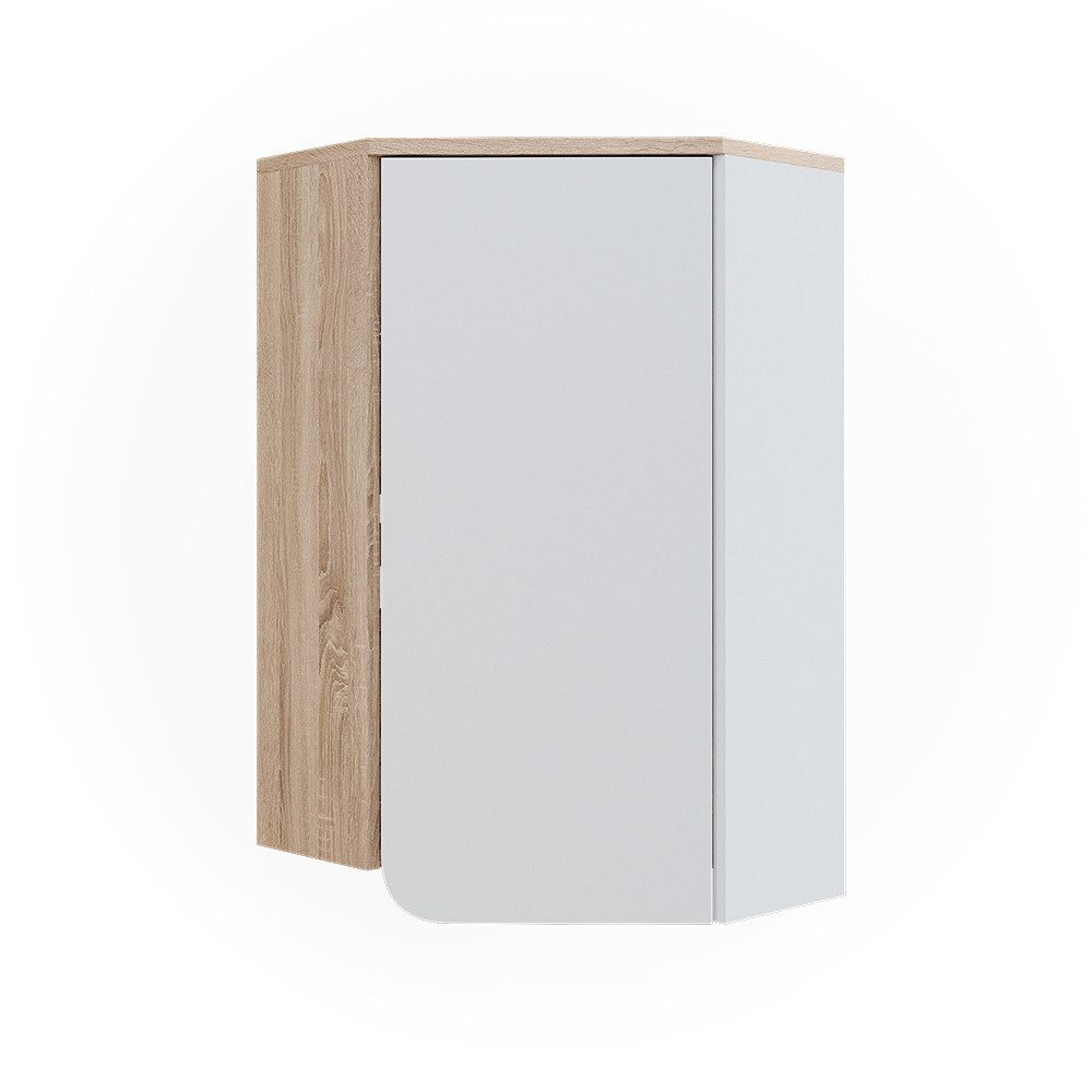 Vicco Badschrank Karen Sonoma/Weiß 50 x 75 cm mit Tür und Offenen Fächern O günstig online kaufen