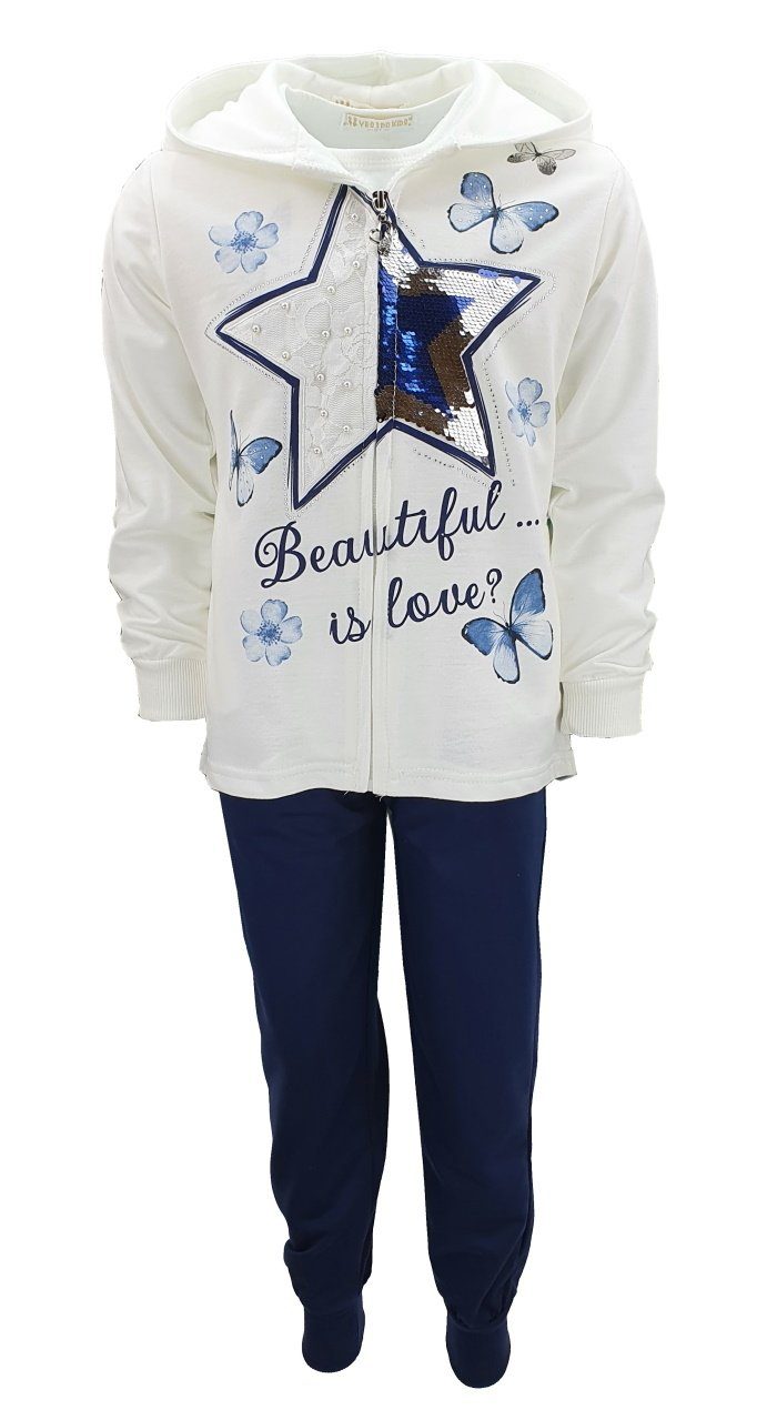 Girls Fashion Jogginganzug 3tlg. Freizeitset, Jacke günstig online kaufen