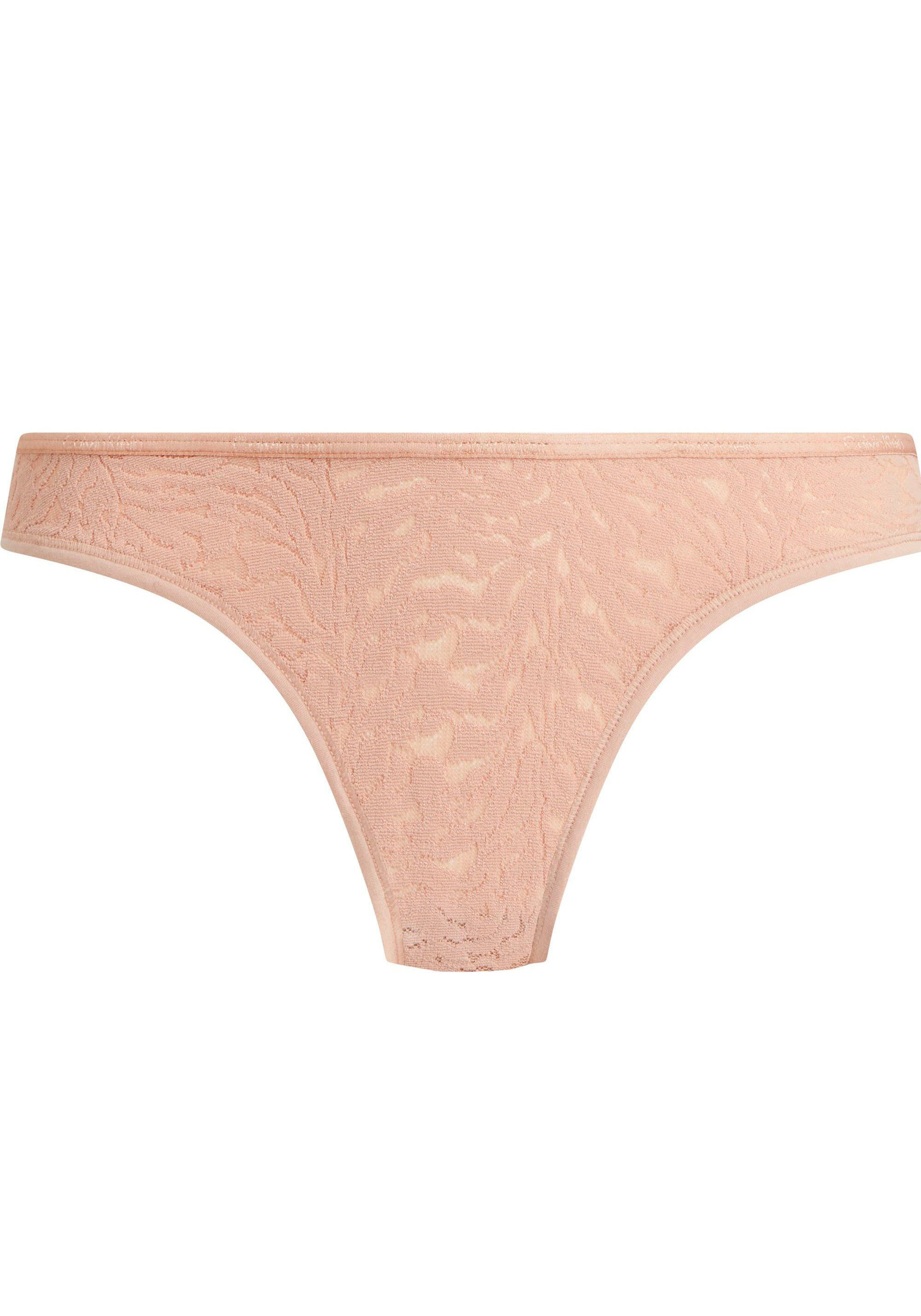 Spitze Klein mit Elasthan-Anteil Polyamidmischung Calvin Bikinislip aus Underwear Strukturmuster, mit BIKINI