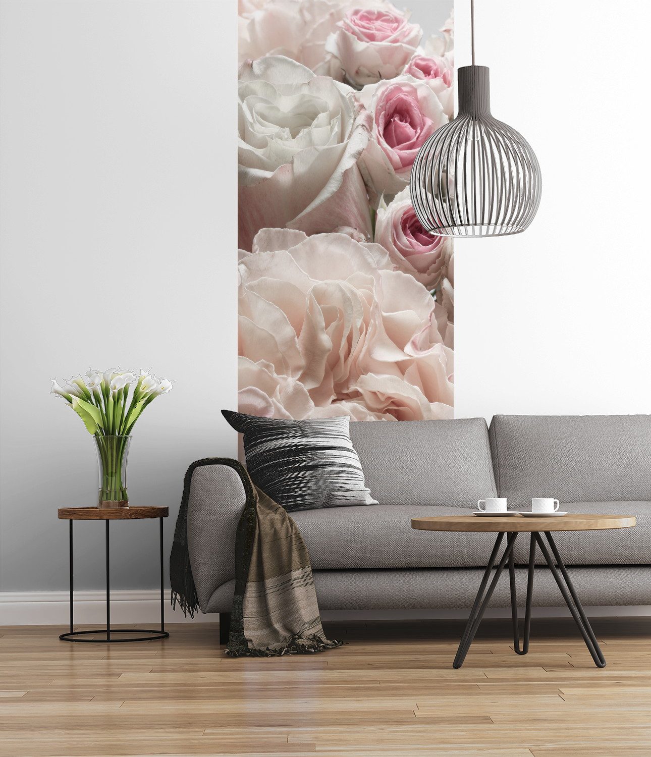 Komar Fototapete Vlies Fototapete - Englische Rosen - Größe 100 x 280 cm, glatt, bedruckt, Motiv, (1 St)
