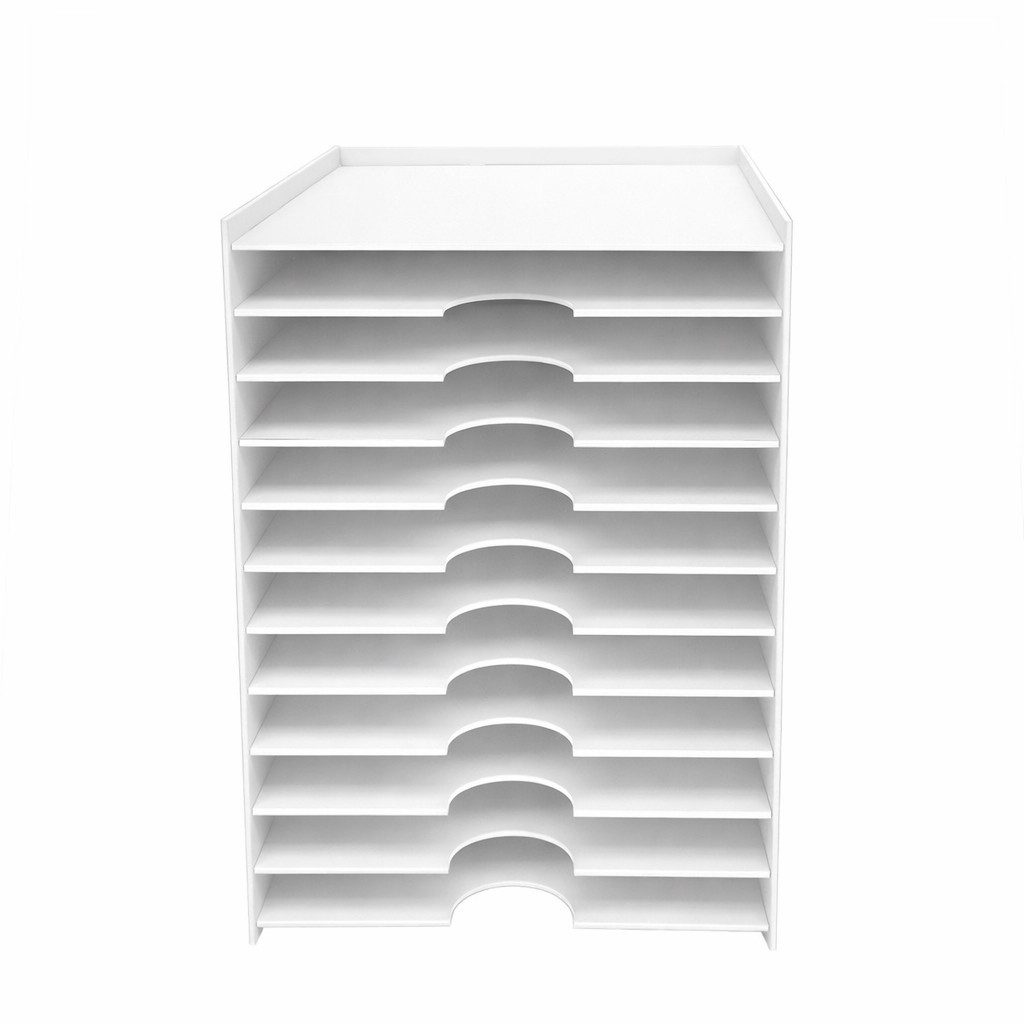 HR Direktverkauf GmbH Briefablage Organizer für Papier und Dokumente - nachhaltige Ablage mit 12 Fächern (15-St)