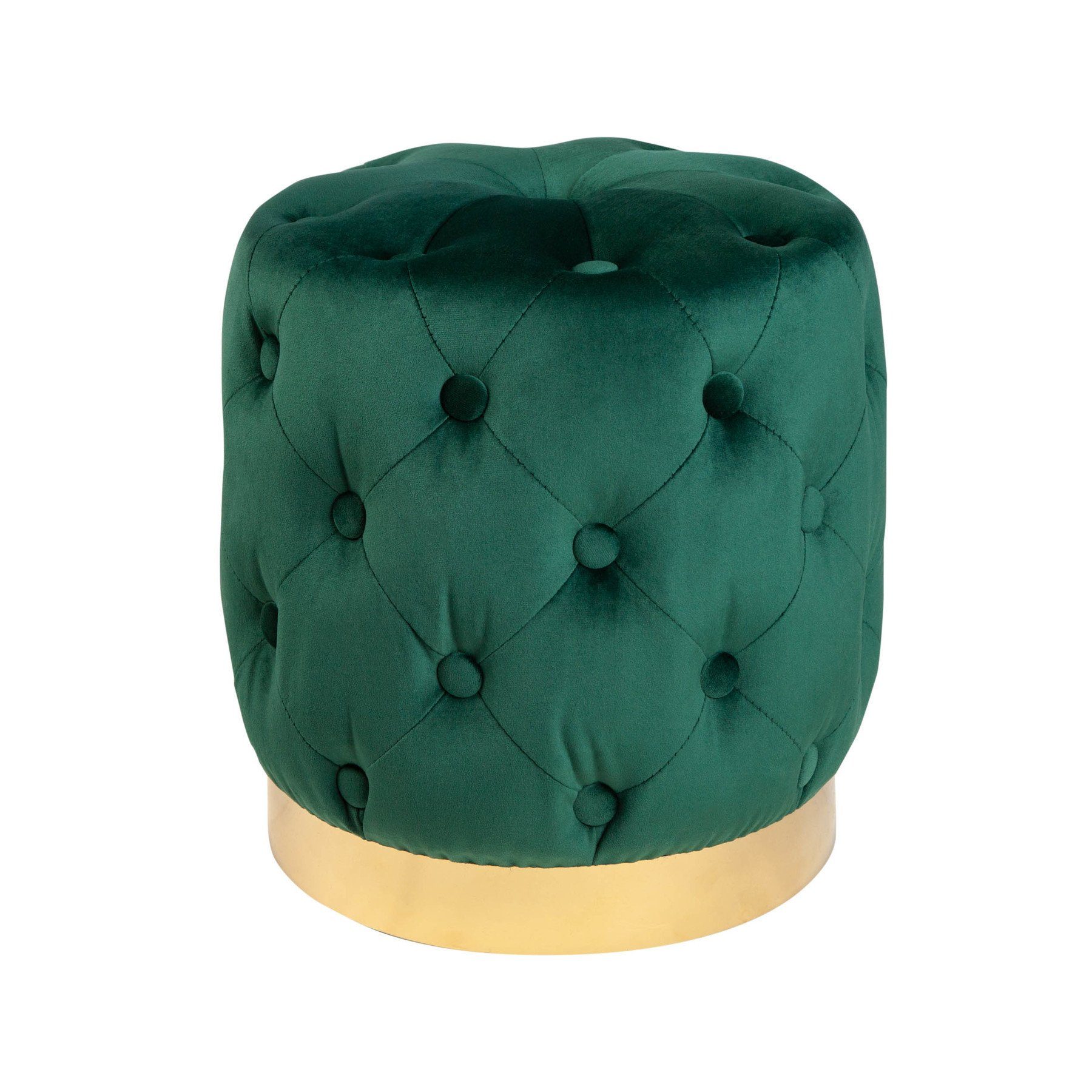 riess-ambiente Sitzhocker MODERN BAROCK 37cm dunkelgrün / gold, Hocker · Sa günstig online kaufen