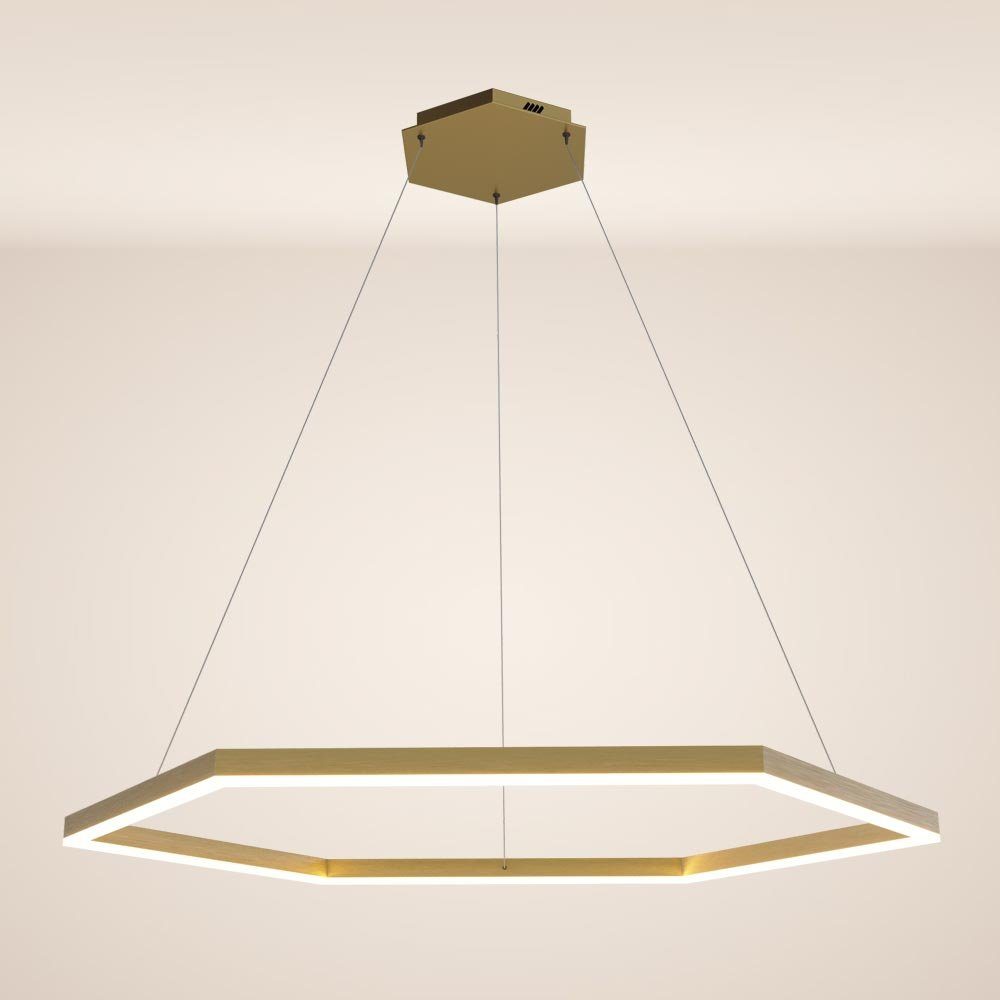 Warmweiß LED direkt Hexa s.luce Gold, indirekt Hängeleuchte Pendelleuchte oder Ø 100cm