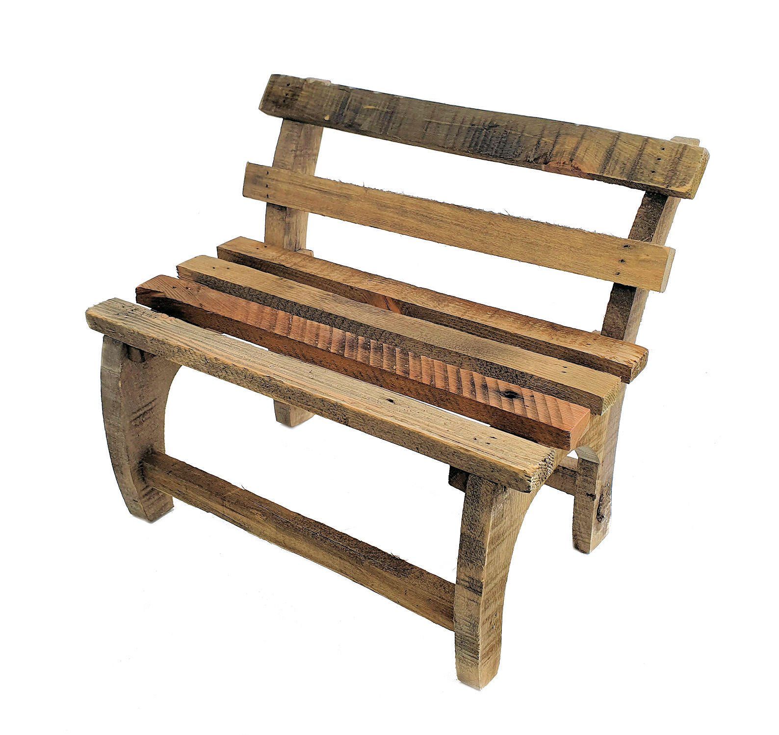 Spetebo Blumenbank Holz Deko Blumenbank - 32 x 27 cm (Stück, 1 St., Blumenbank aus Holz), Bank aus altem Holz