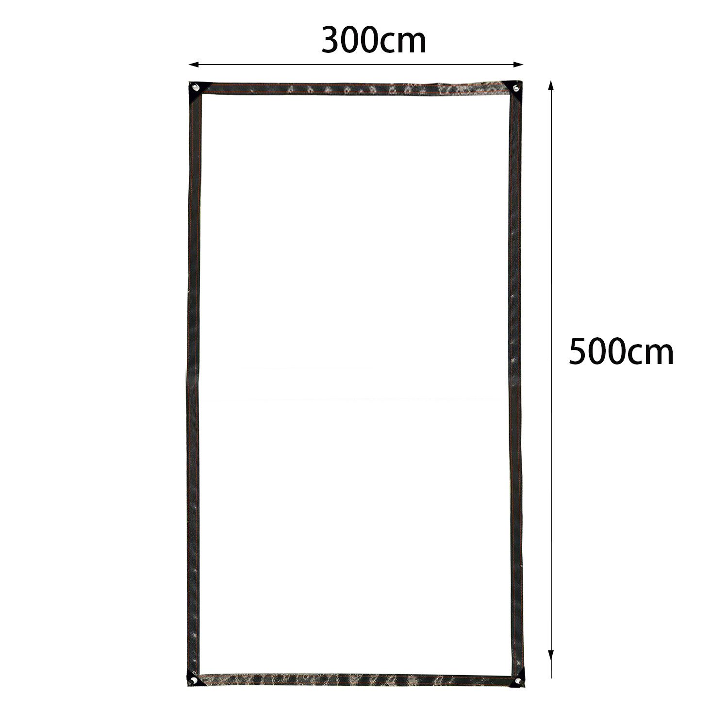 Clanmacy Schutzplane PVC transparente Plane Abdeckplane mit Ösen und Seil (für Terrasse Pavillon Gewächshaus), wasserdichte Plane Windschutz Regenschutz