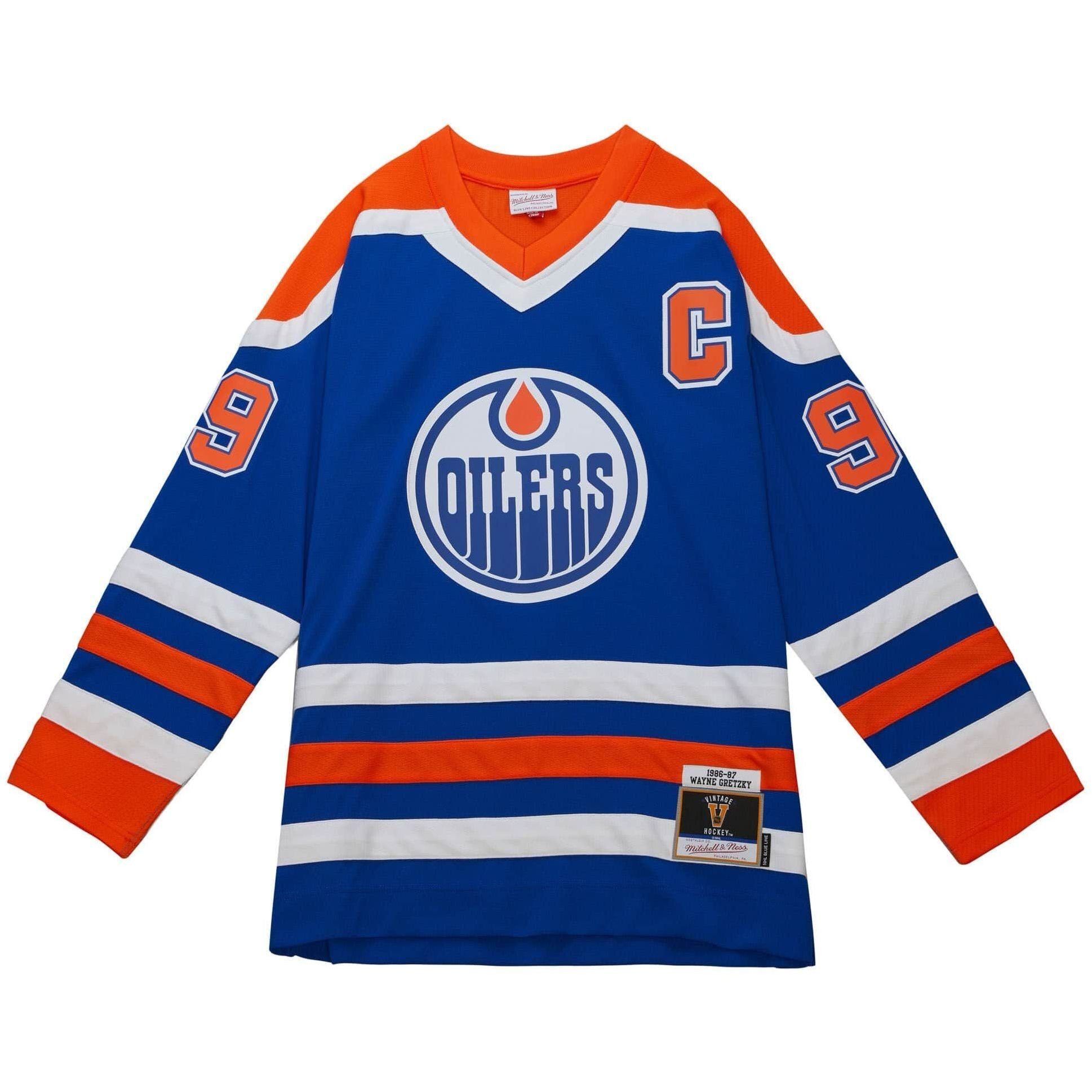 Mitchell & Ness Eishockeytrikot Line Wayne Gretzky Edmonton Oilers 1986