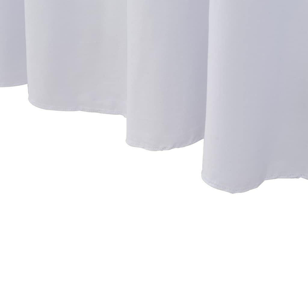 Weiß Hussen-Set x 74 183 Stück 76 mit x Stretch-Tischdecken 2 furnicato cm, Rand