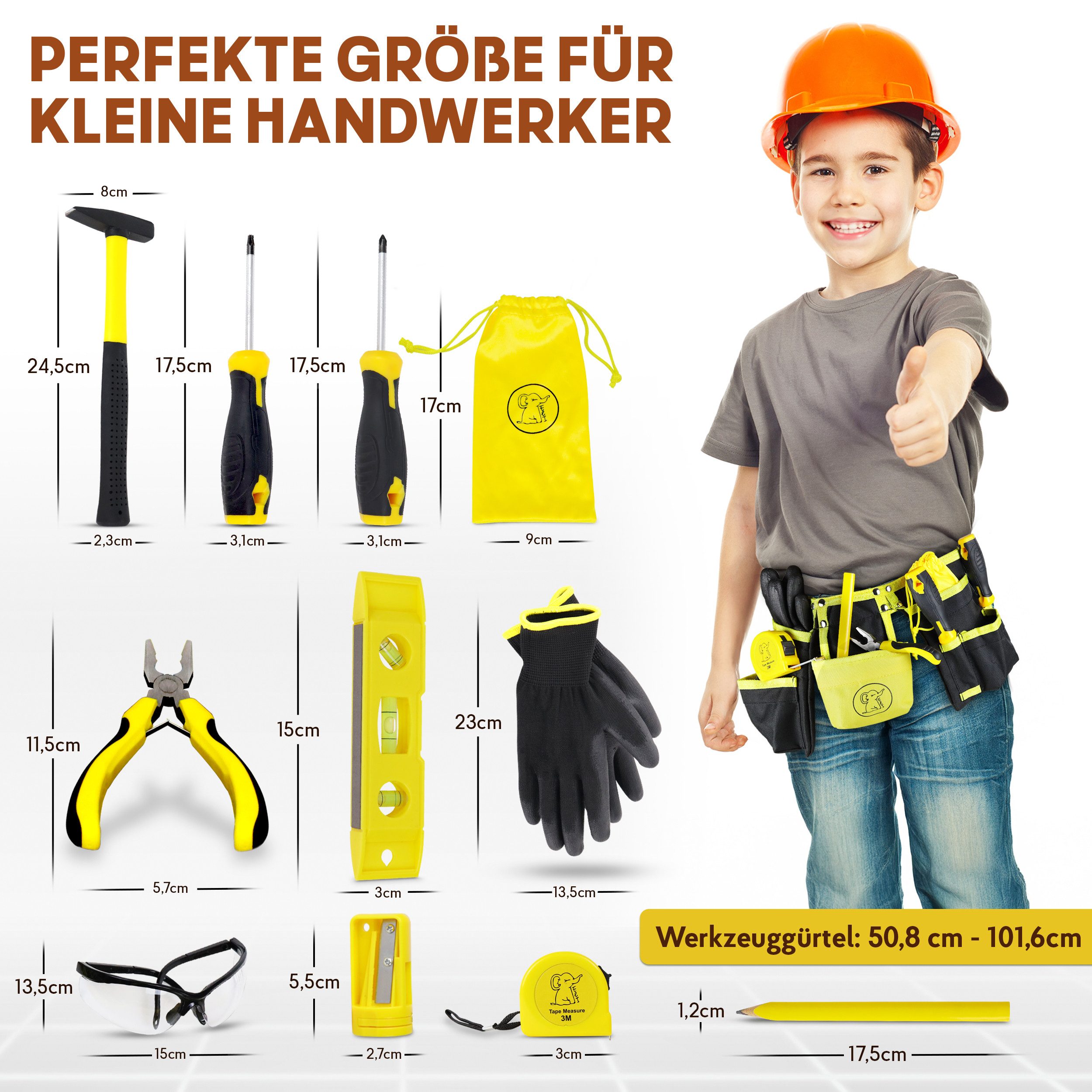 Eli Kinder-Werkzeug-Set Werkzeuggürtel - hochwertiges echtes günstig online kaufen