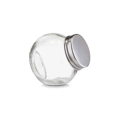 Zeller Present Vorratsglas Vorratsglas Candy 80 ml, Glas, Metall, (Stück, 1-tlg), Bonbonglas Lebensmittelaufbewahrung