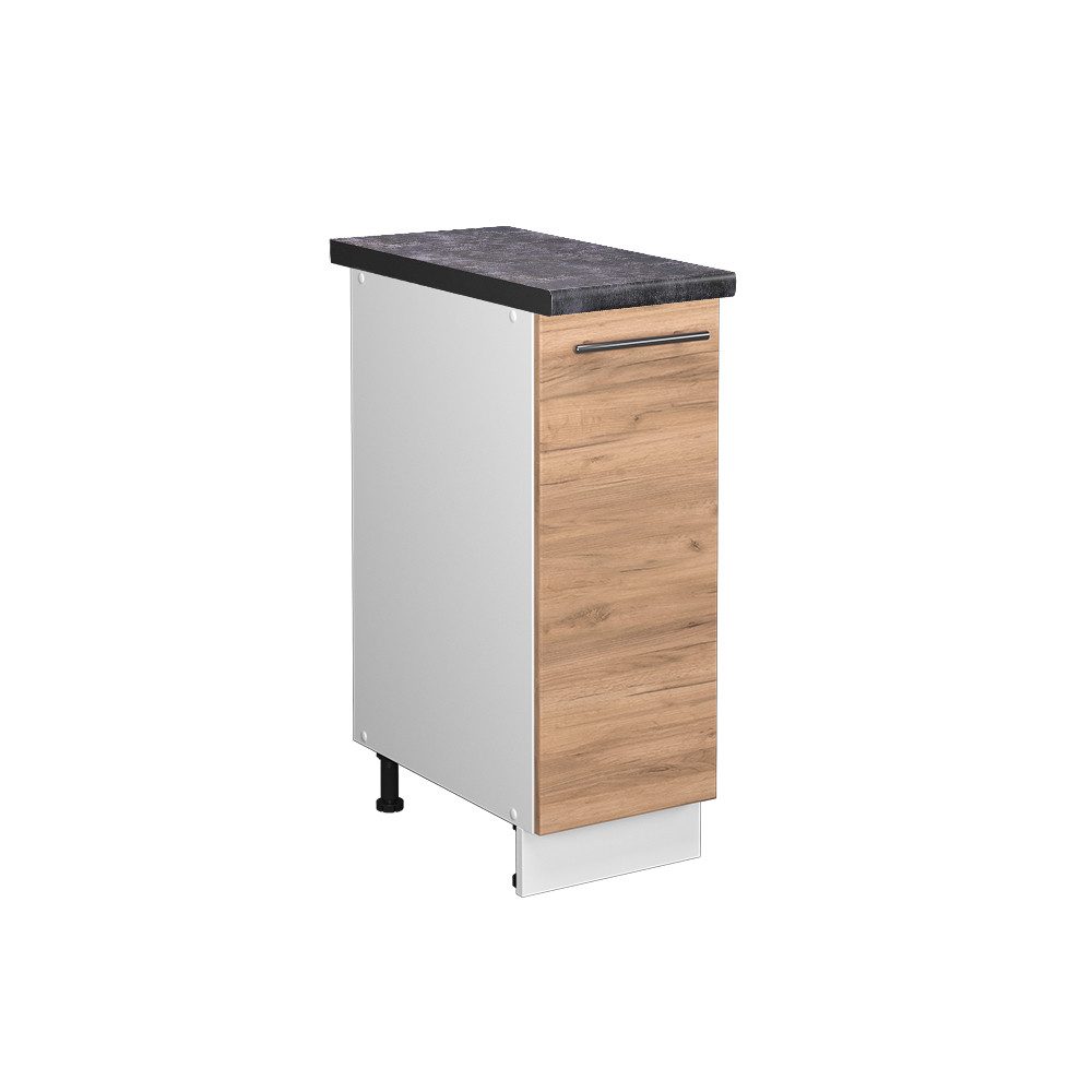 Vicco Apothekerschrank Fame-Line, Goldkraft Eiche/Weiß, 30 cm, AP Anthrazit (1-St)