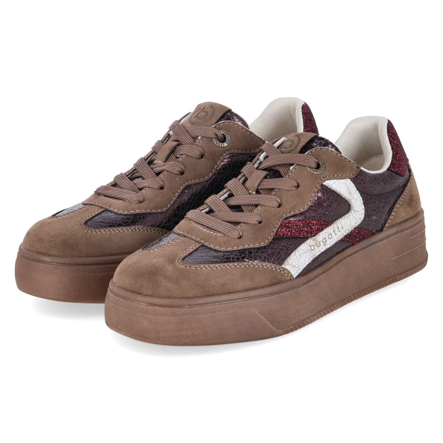 bugatti Bugatti 435AVA045569-1481 Damen Textil & Synthetik brown Schnürschuh