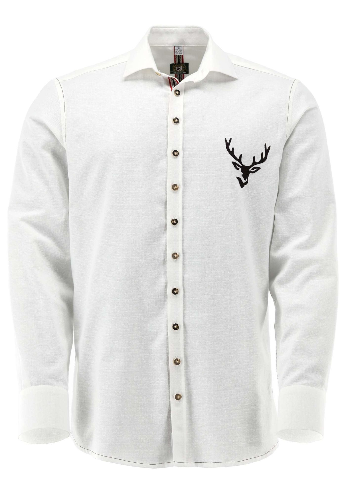 OS Trachten Trachtenhemd Naray Slim Fit, Haifischkragen, 1/1-Arm, Hirschdru günstig online kaufen