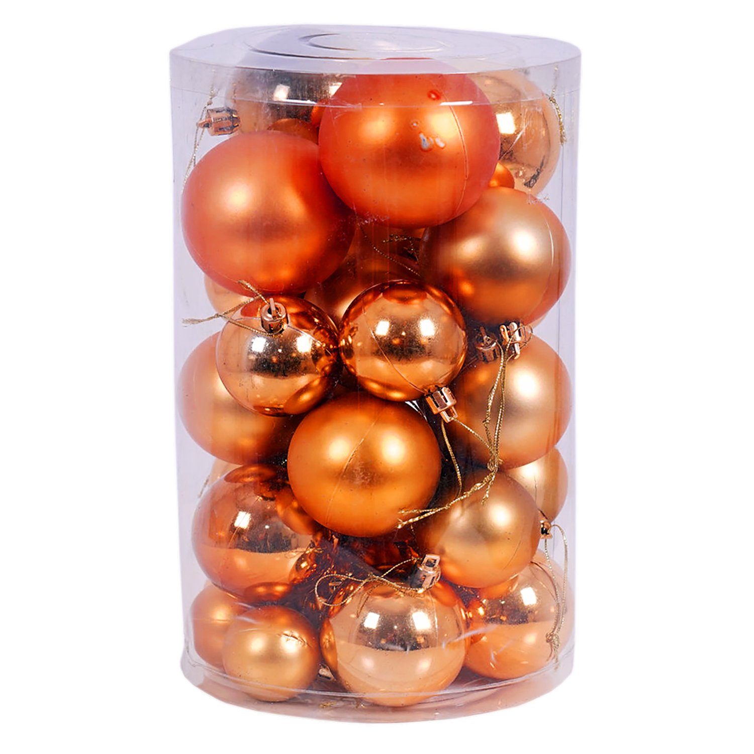 Mojawo Weihnachtsbaumklammer 30tlg. Christbaumkugeln / Новогодние шары orange Ø 4/5/6/7cm