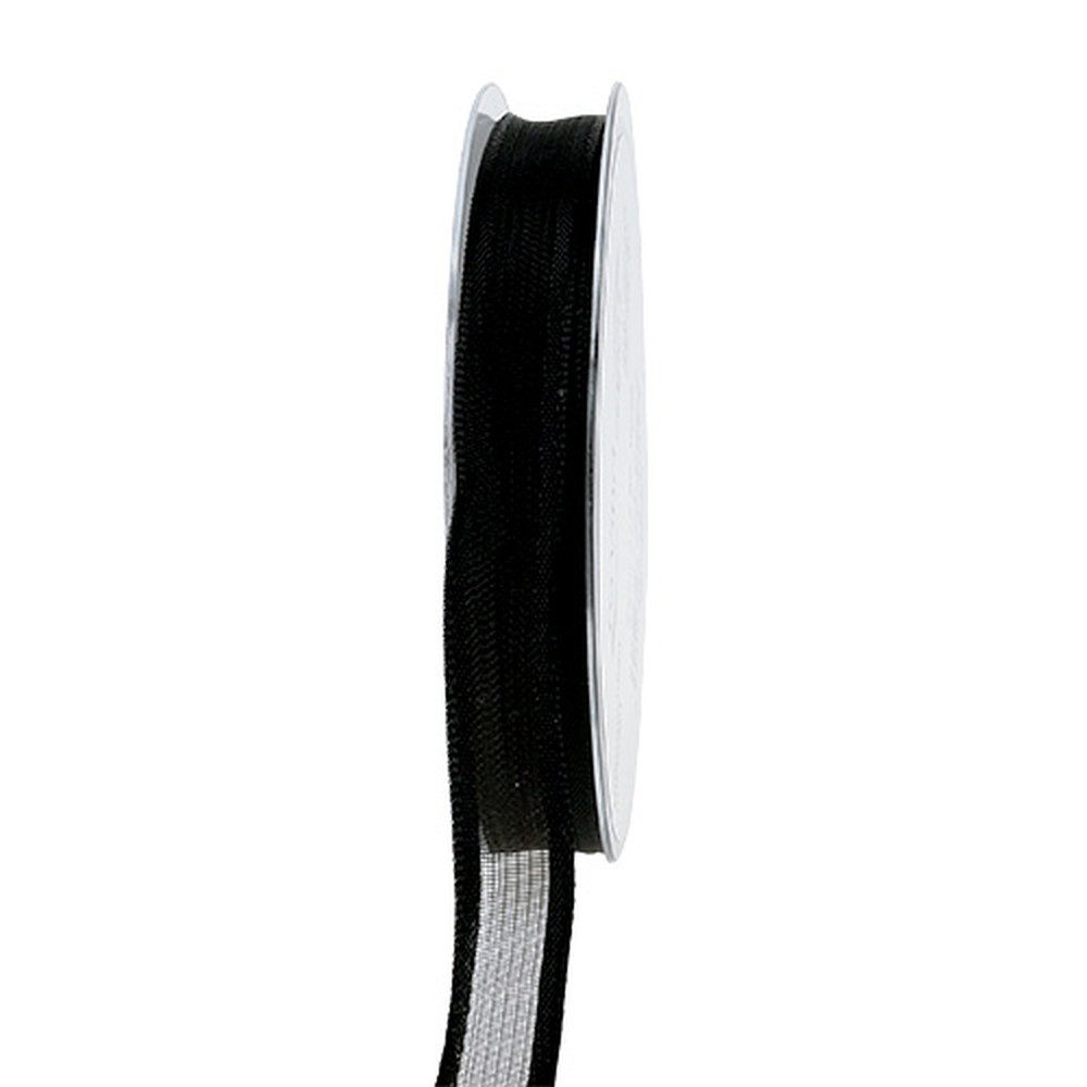 Dekoband Dekoband Schwarz Satin 15cm x 25m Geschenkband