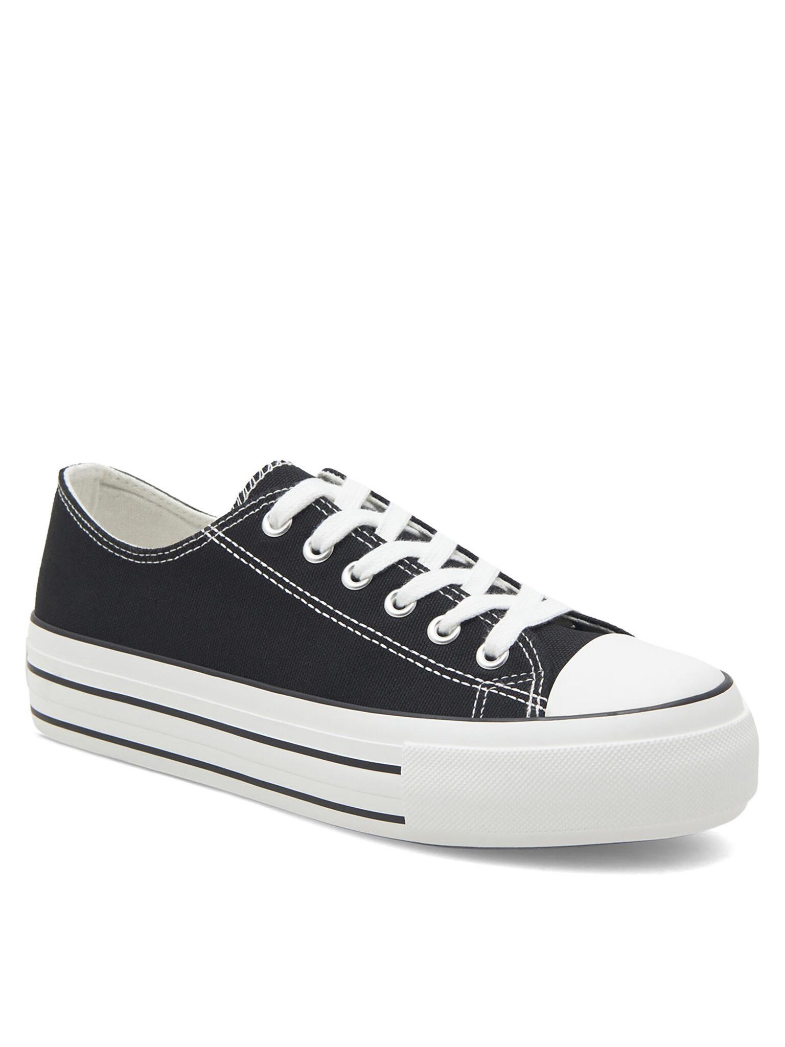 Sneakers aus Stoff LEA-RA003 Black Sneaker