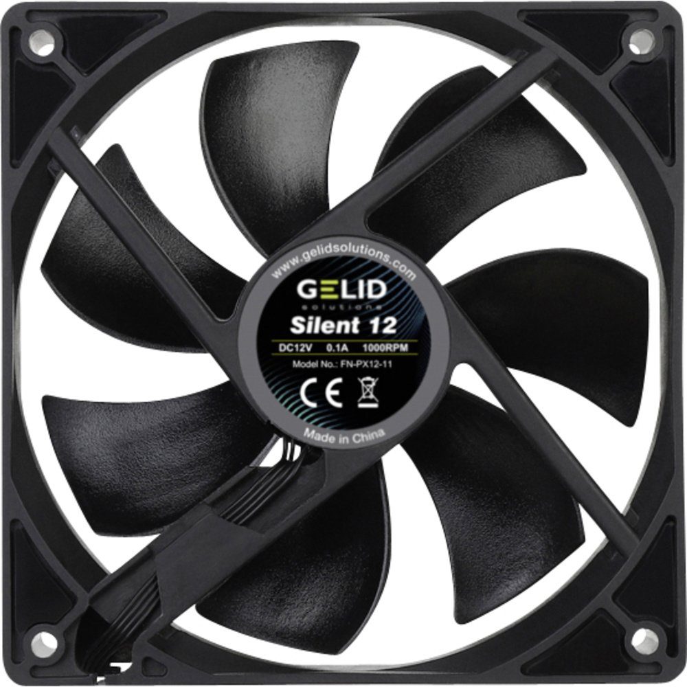 GELID Solutions Computer-Kühler Gelid FN-PX12-11 PC-Gehäuse-Lüfter Schwarz (B x H x T) 120 x 120 x 25