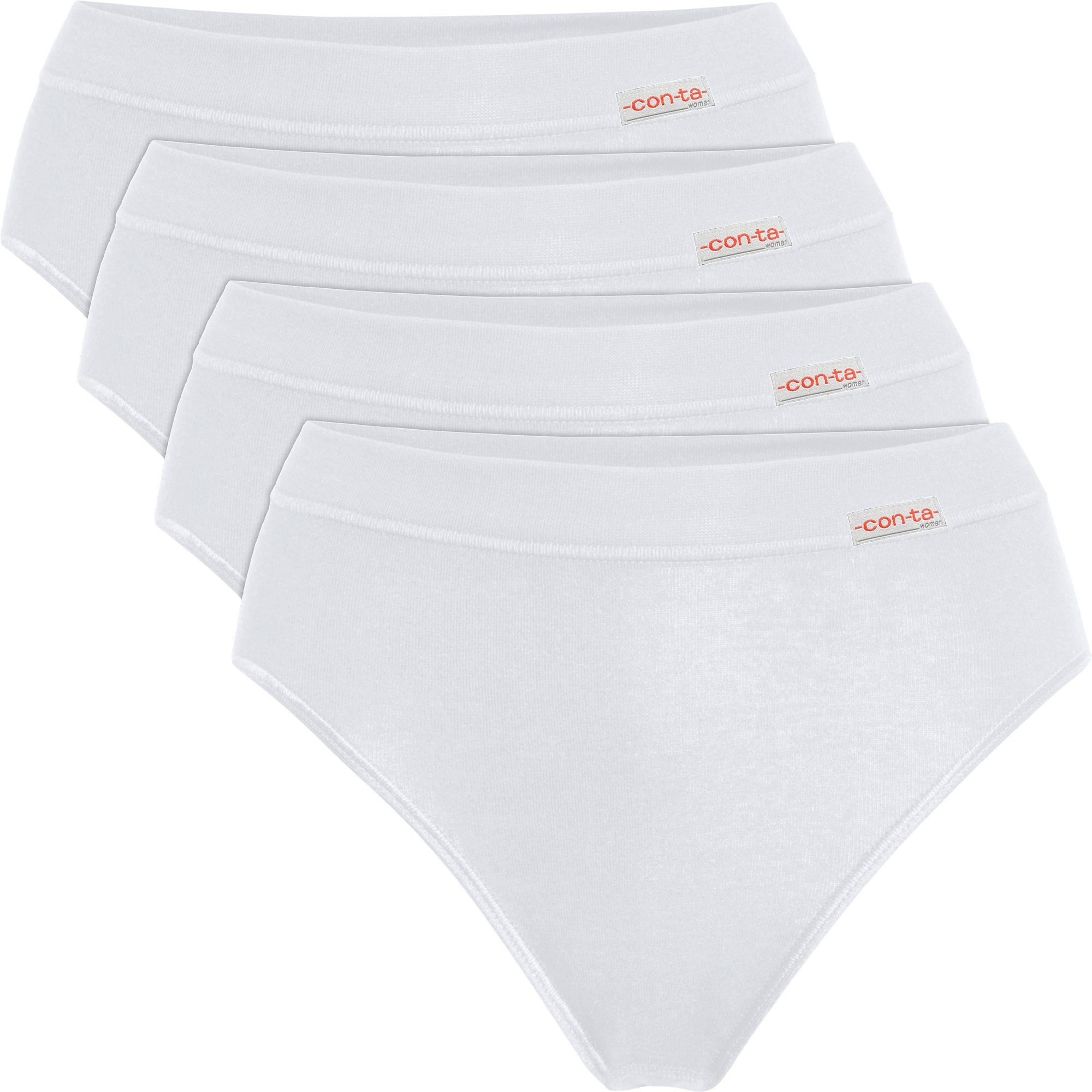 conta Jazz-Pants Slips Damen-Slip 4er-Pack Feinripp Uni günstig online kaufen