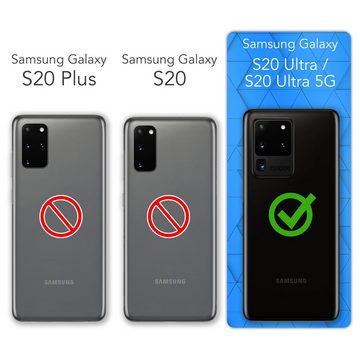 EAZY CASE Handyhülle Slimcover Clear für Samsung Galaxy S20 Ultra / 5G 6,9 Zoll, durchsichtige Hülle Ultra Dünn Silikon Backcover TPU Telefonhülle Klar