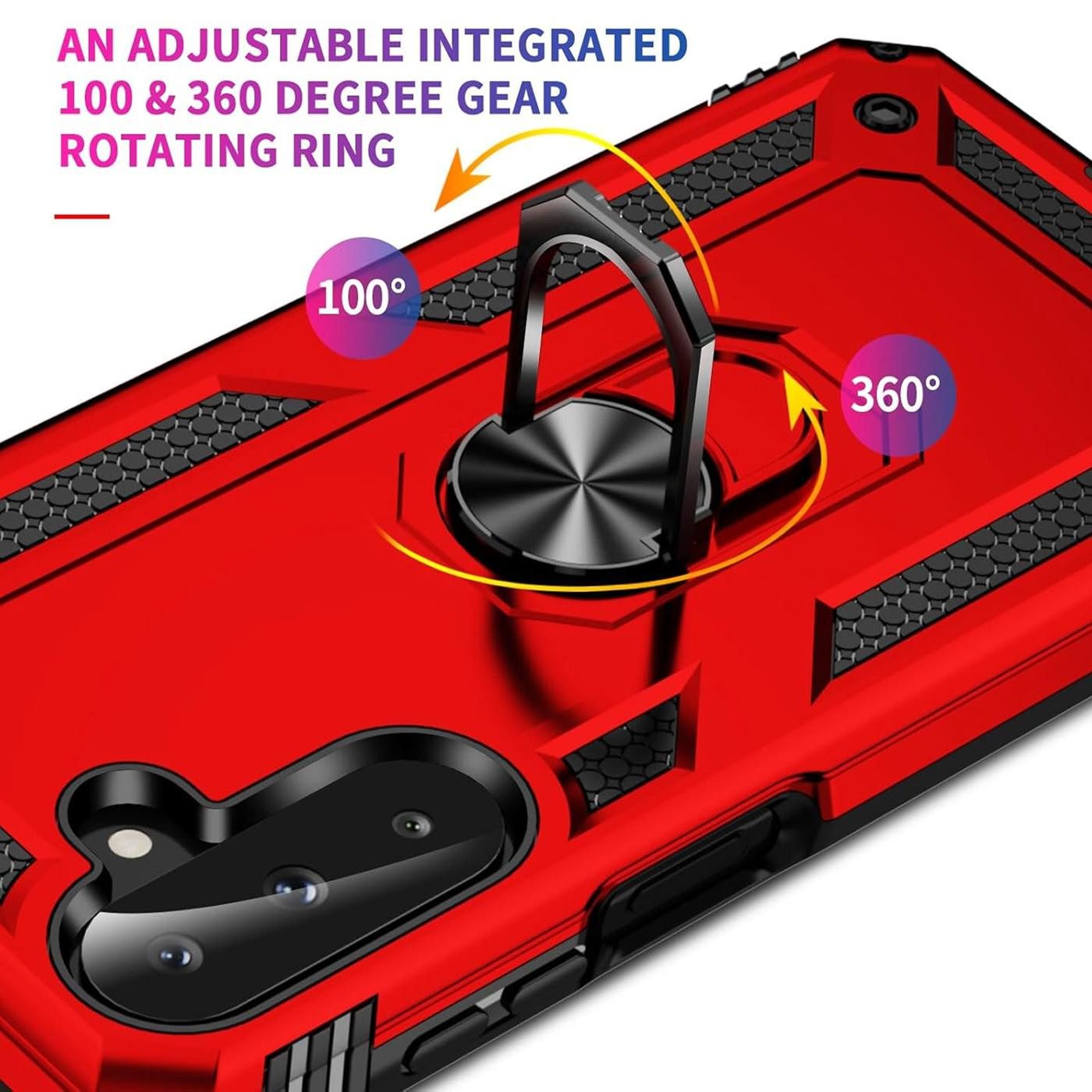CoolGadget Handyhülle Armor Shield Case für Samsung Galaxy A27 5G 6,7 Zoll, Outdoor Cover mit Magnet Ringhalterung Handy Hülle für Samsung A27 5G – Bild 5 von 5